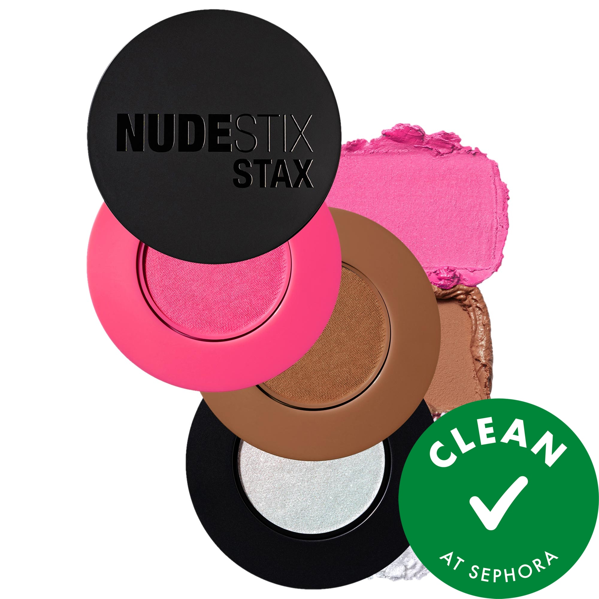 NUDESTIX Sunpink Glow Stax 3pc Blush Balm Set