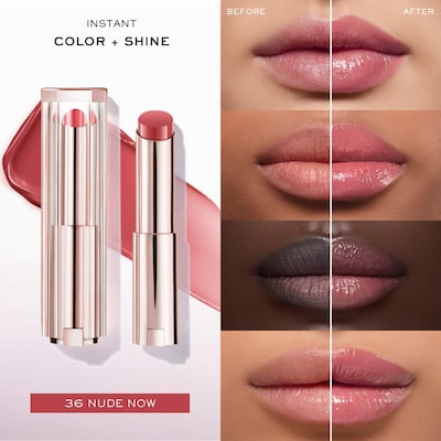 Lancôme - Lip Idôle Squalane-12 Butterglow™ Hydrating Lip Balm 36 Nude Now 0.1 oz / 2.8 g Lancôme Lip Idôle Squalane-12 Butterglow™ Hydrating Lip Balm