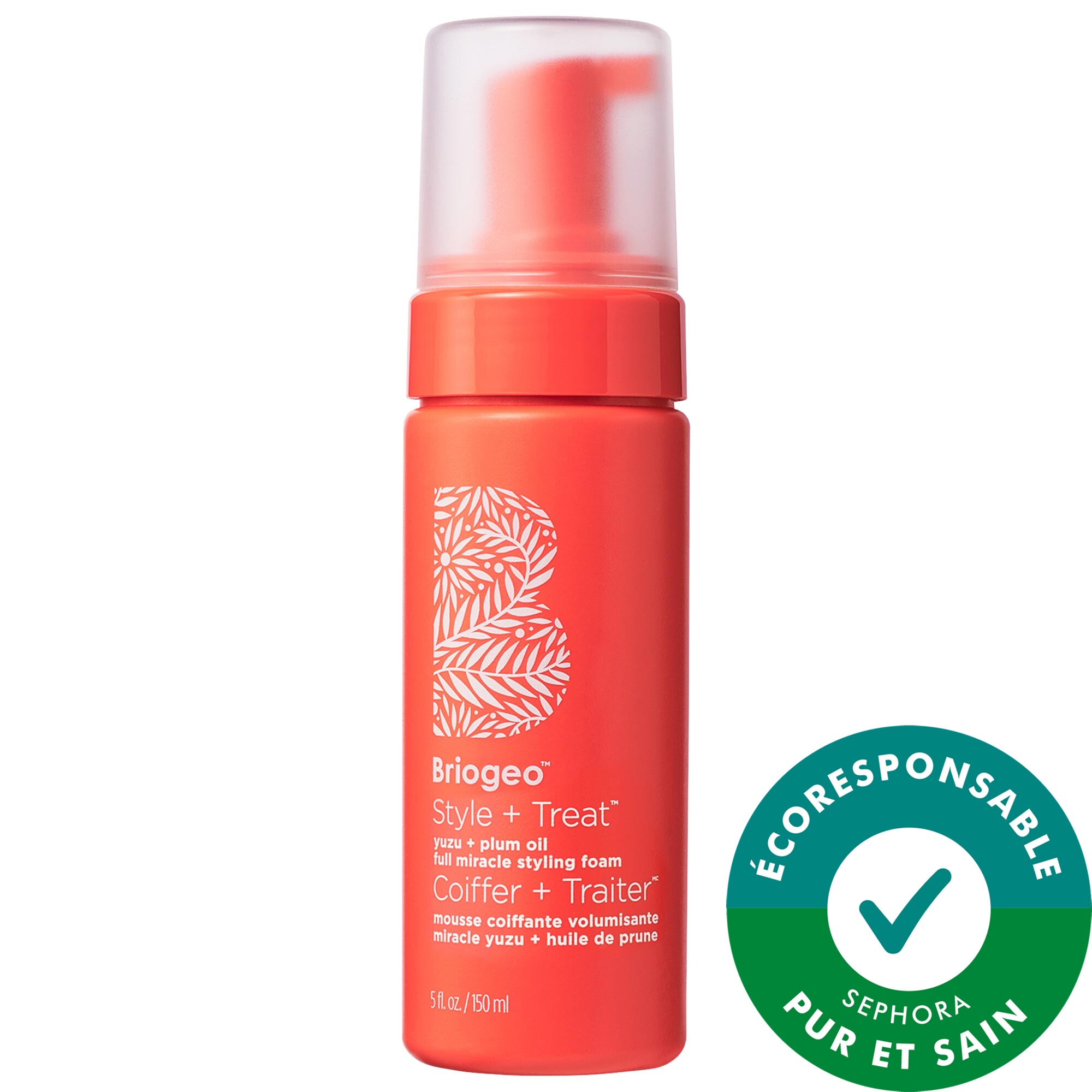 Briogeo Style + Treat™ Mousse coiffante texturisé au yuzu et à l'huile de prune 5 oz / 150 mL