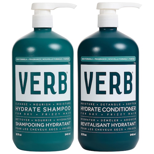 Большой набор шампунь и кондиционер для сухих непослушных волос Verb Hydrate