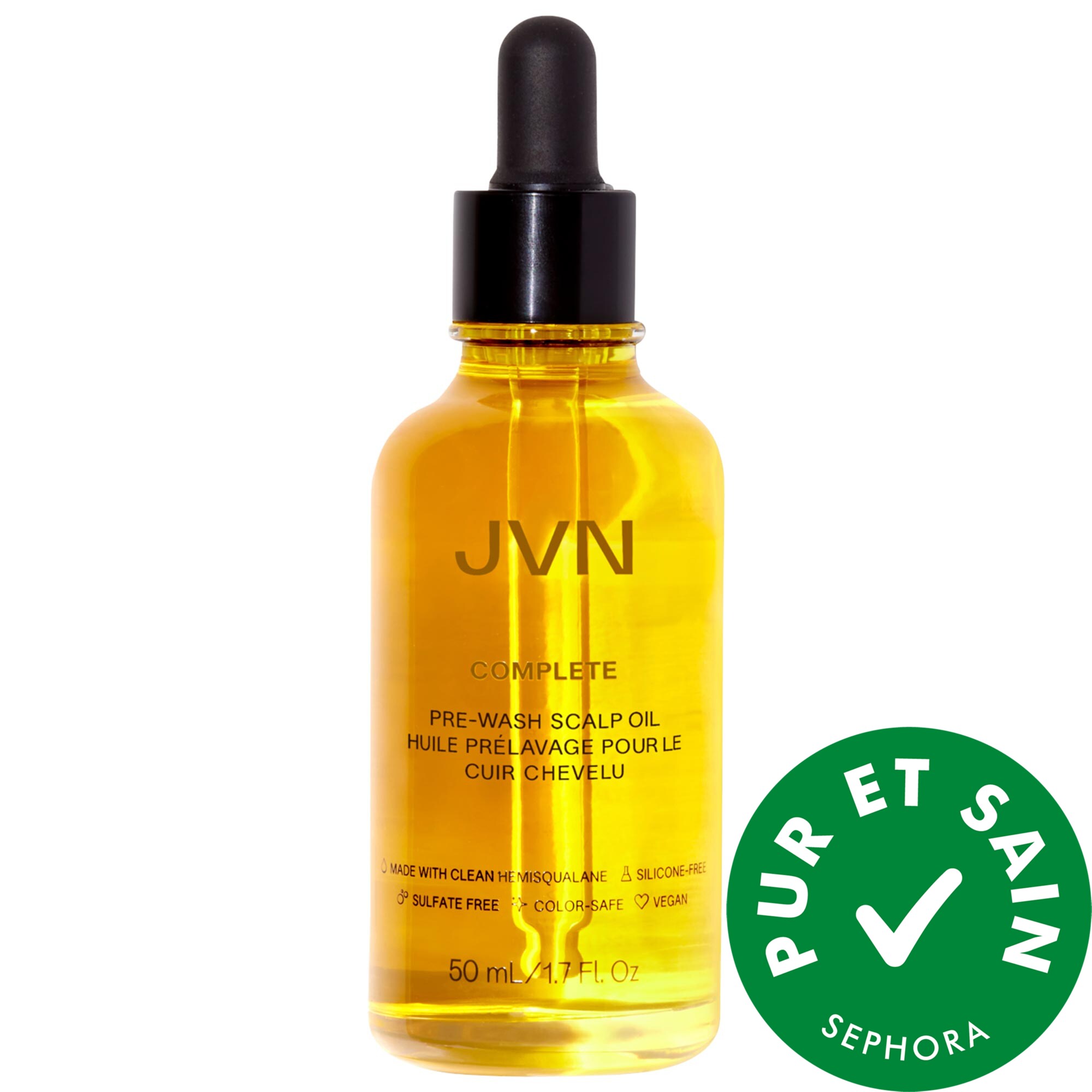 JVN Huile de prélavage complète pour le cuir chevelu et le renforcement des cheveux 1.7 oz/ 50 ml