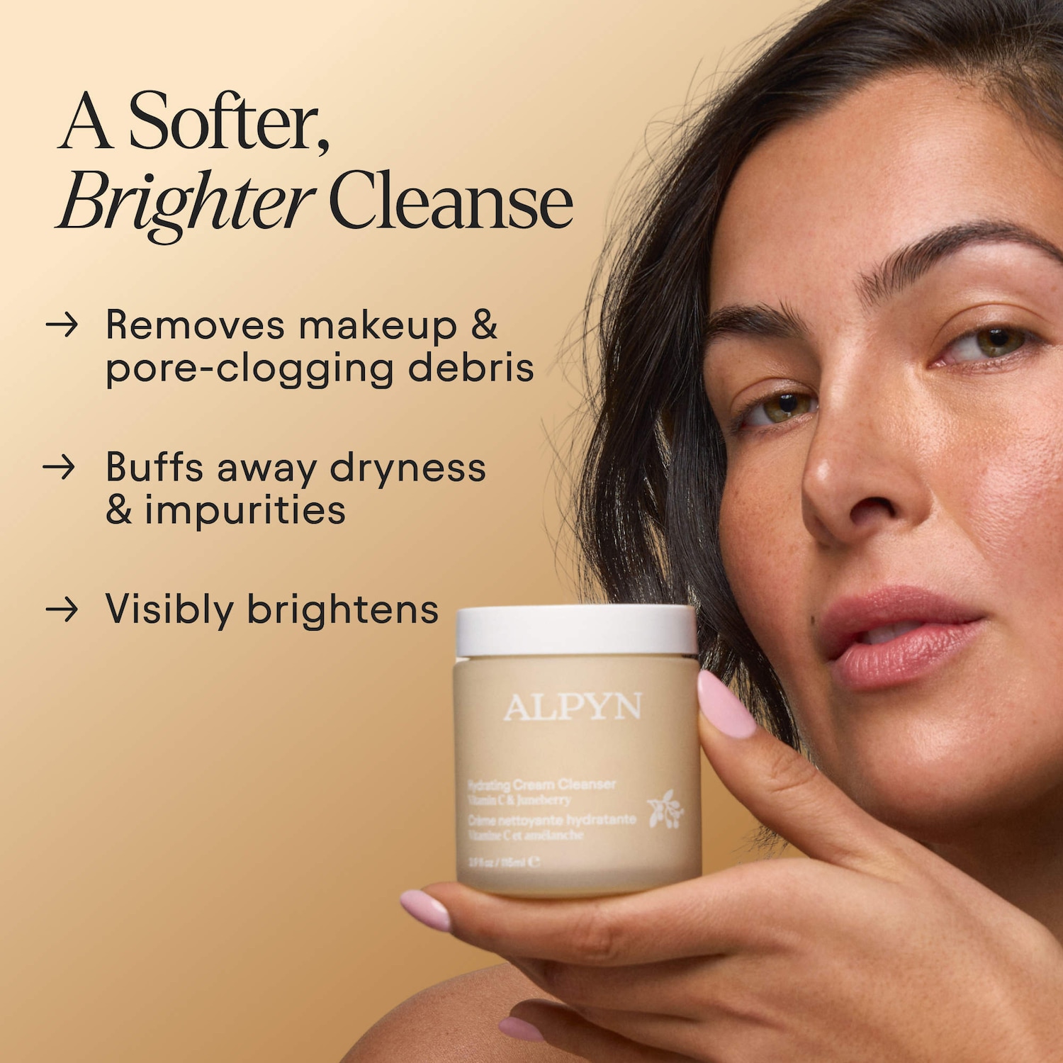 Hydrating Cold Cream Cleanser with Vitamin C & Juneberry - ALPYN