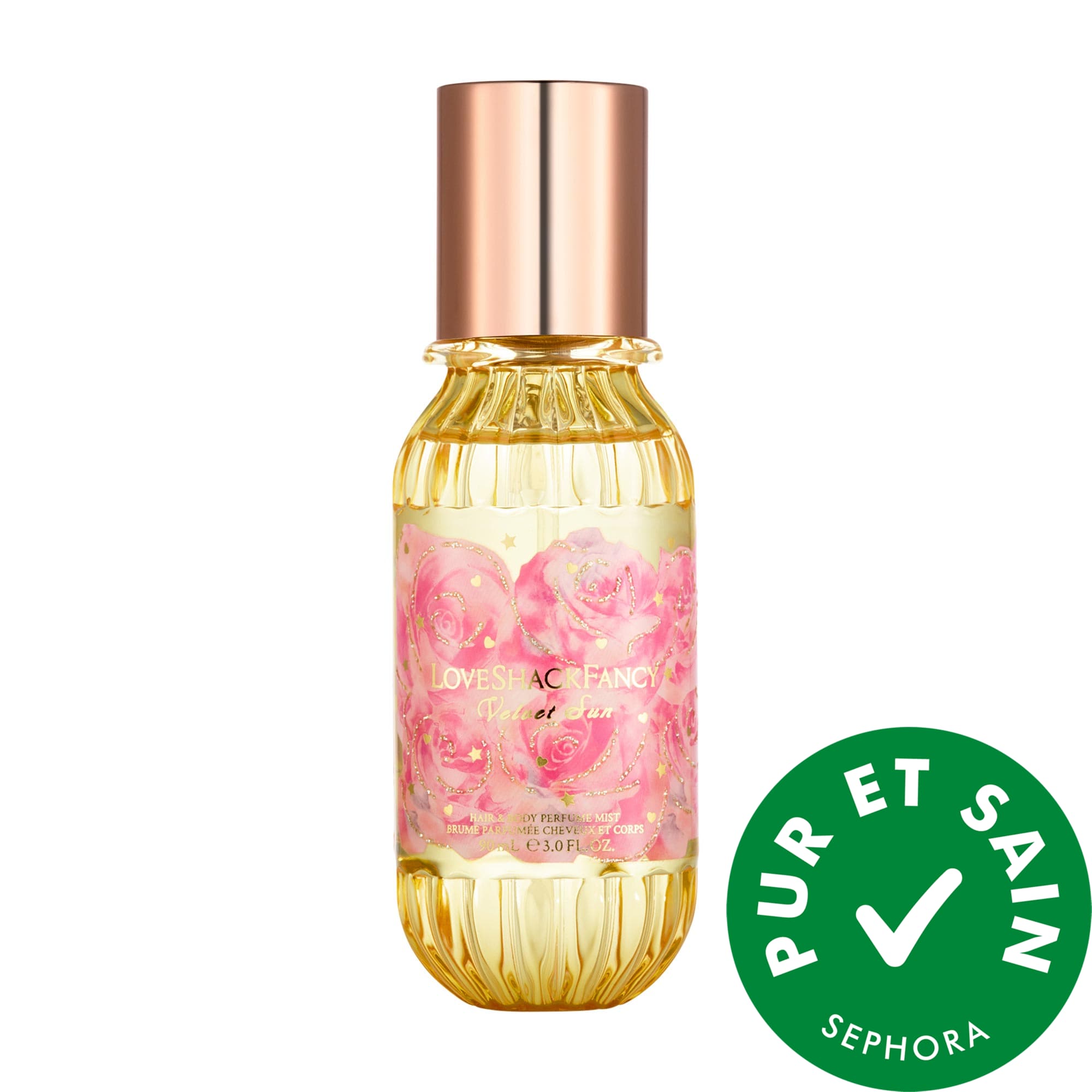 LoveShackFancy Minibrume parfumée pour les cheveux et le corps Velvet Sun avec eau de noix de coco 3 oz / 90 mL