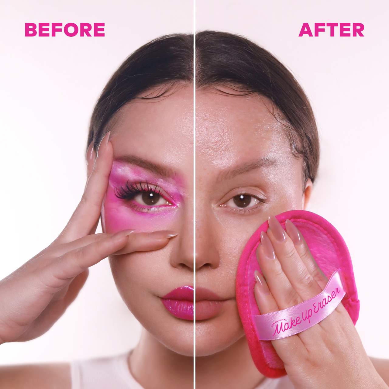 Мини-многоразовая салфетка для снятия макияжа The Original MakeUp Eraser Pro, розовая — фото 6