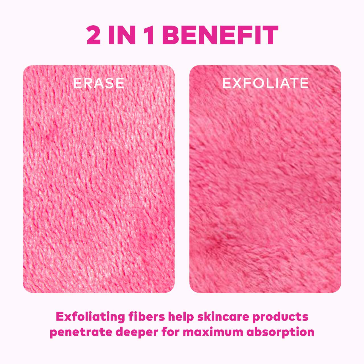 Мини-многоразовая салфетка для снятия макияжа The Original MakeUp Eraser Pro, розовая — фото 7