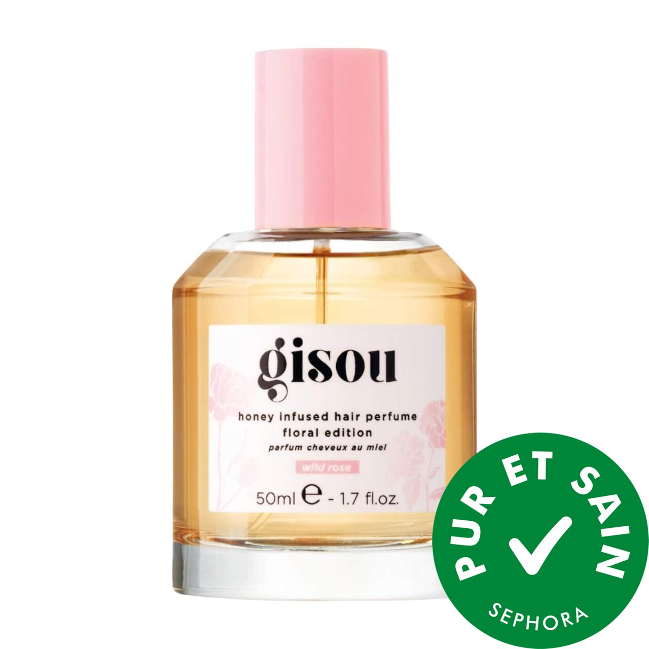 Gisou Parfum pour les cheveux infusé Wild Rose Honey 1.7 oz / 50 ml