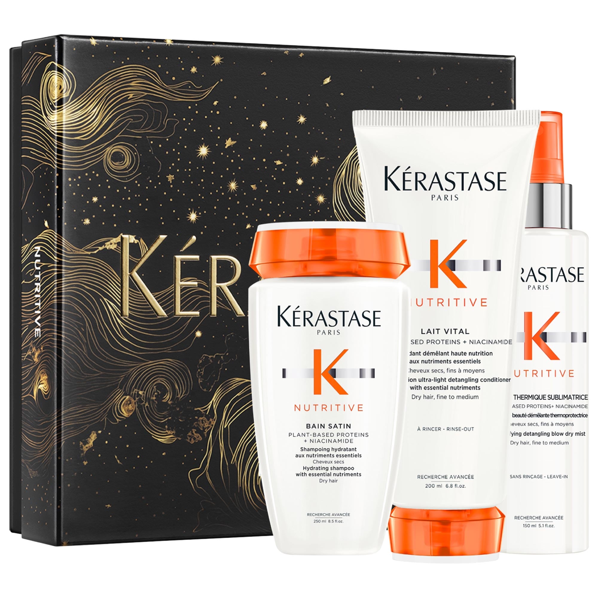Kérastase Nutritive Hydrating Shampoo, Conditioner and Heat