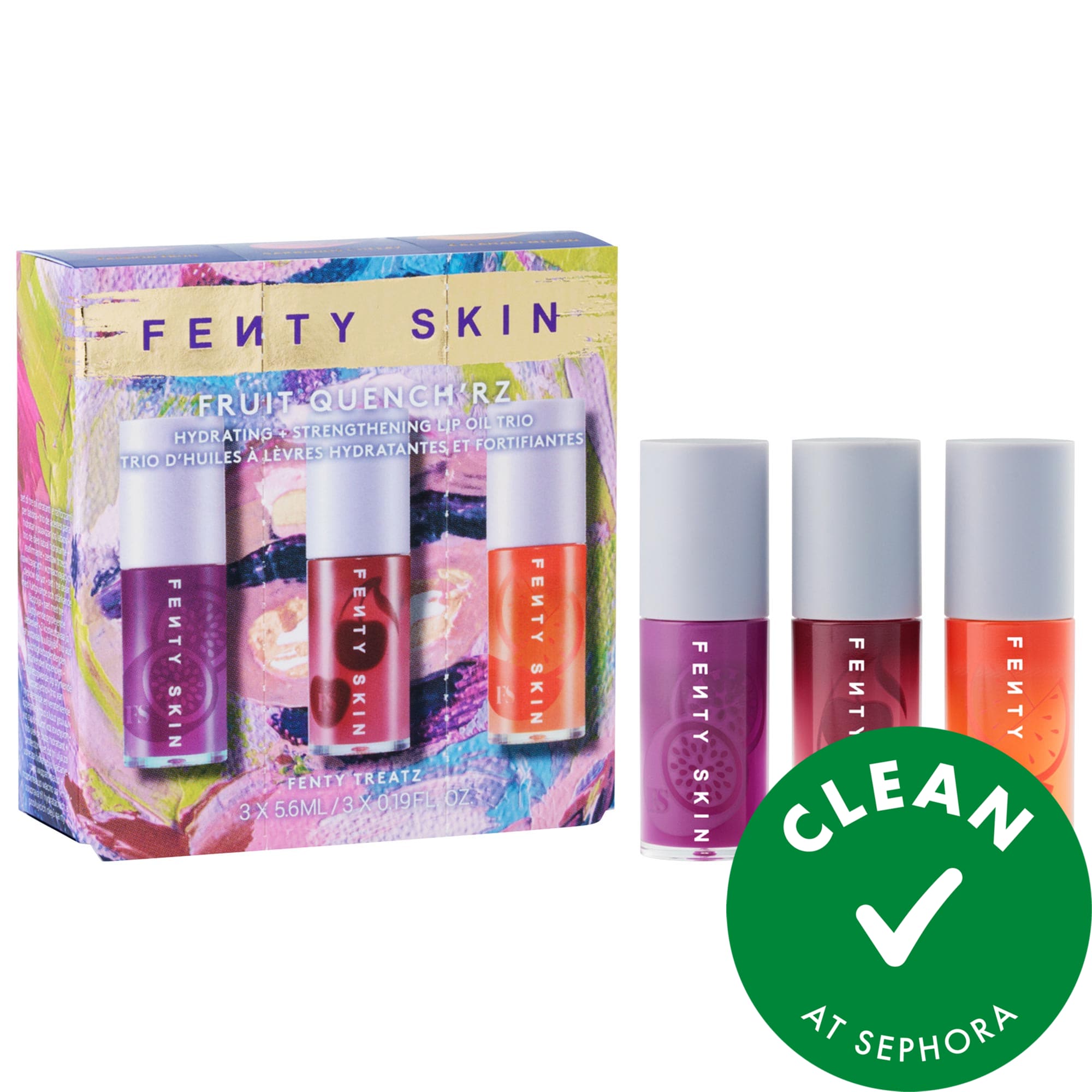 FENTY SKIN FRUIT QUENCH'RZ HYDRATING + STRENGTHENING LIP OIL TRIO