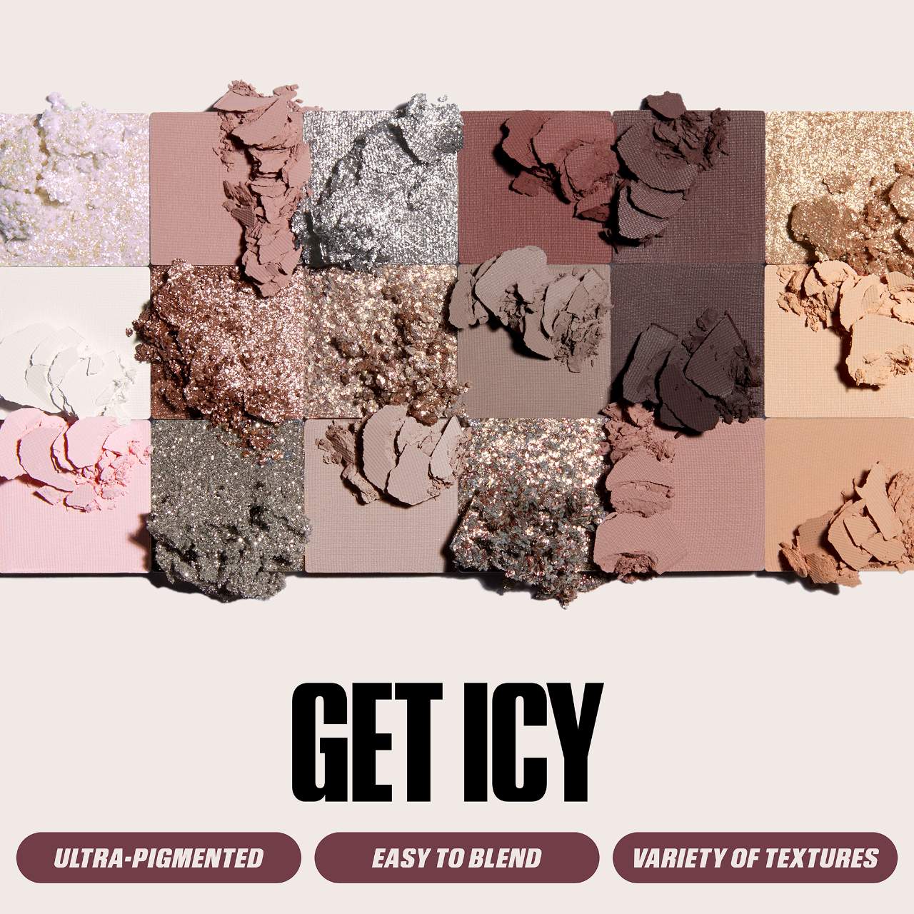 Палетка теней Huda Beauty Icy Nude — фото 4