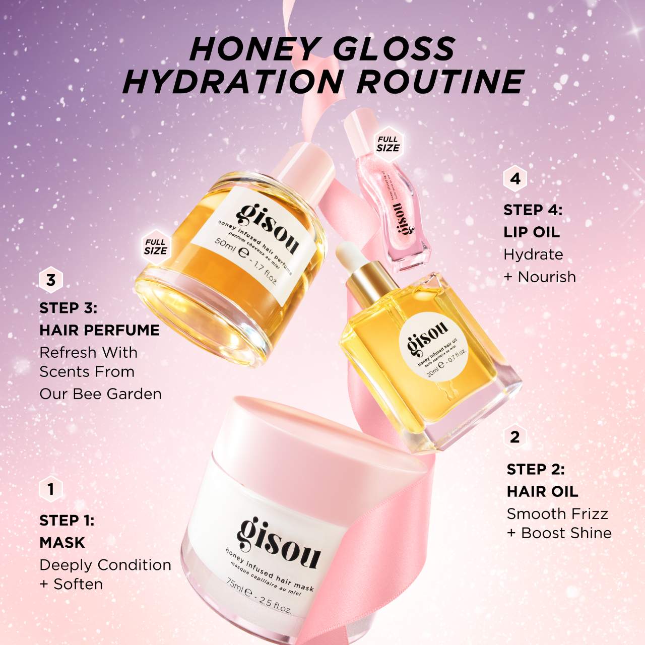 Gisou - Brandclub - Honey Gloss Hydration Heroes Hair Value Set