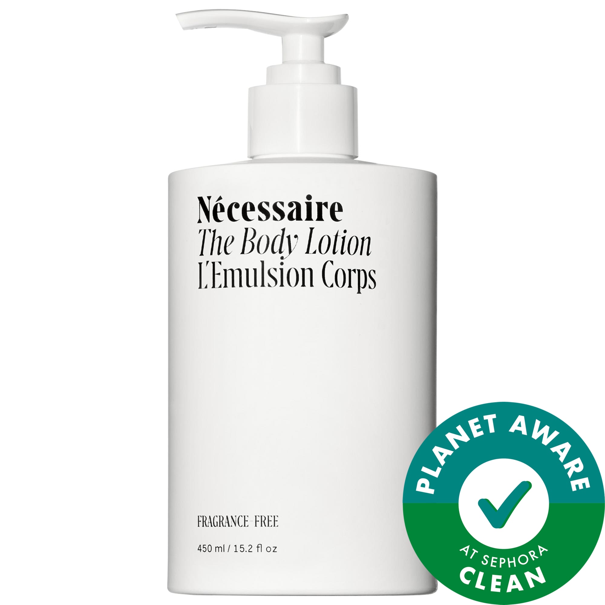 Nécessaire The Body Lotion Fragrance-Free - With 5 Peptides + 2.5% Niacinamide 15.2 oz / 450 ml