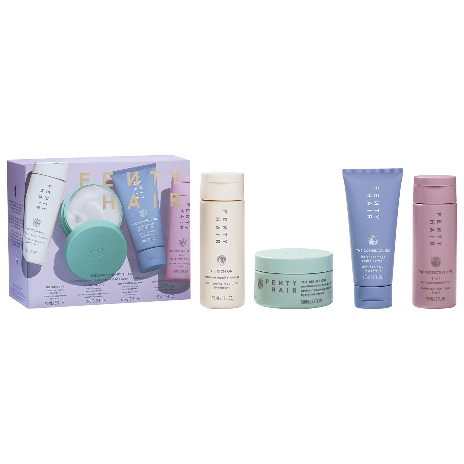 Мини-набор для ухода за волосами Fenty Beauty by Rihanna The Maintenance Crew Start'R Kit — фото 1