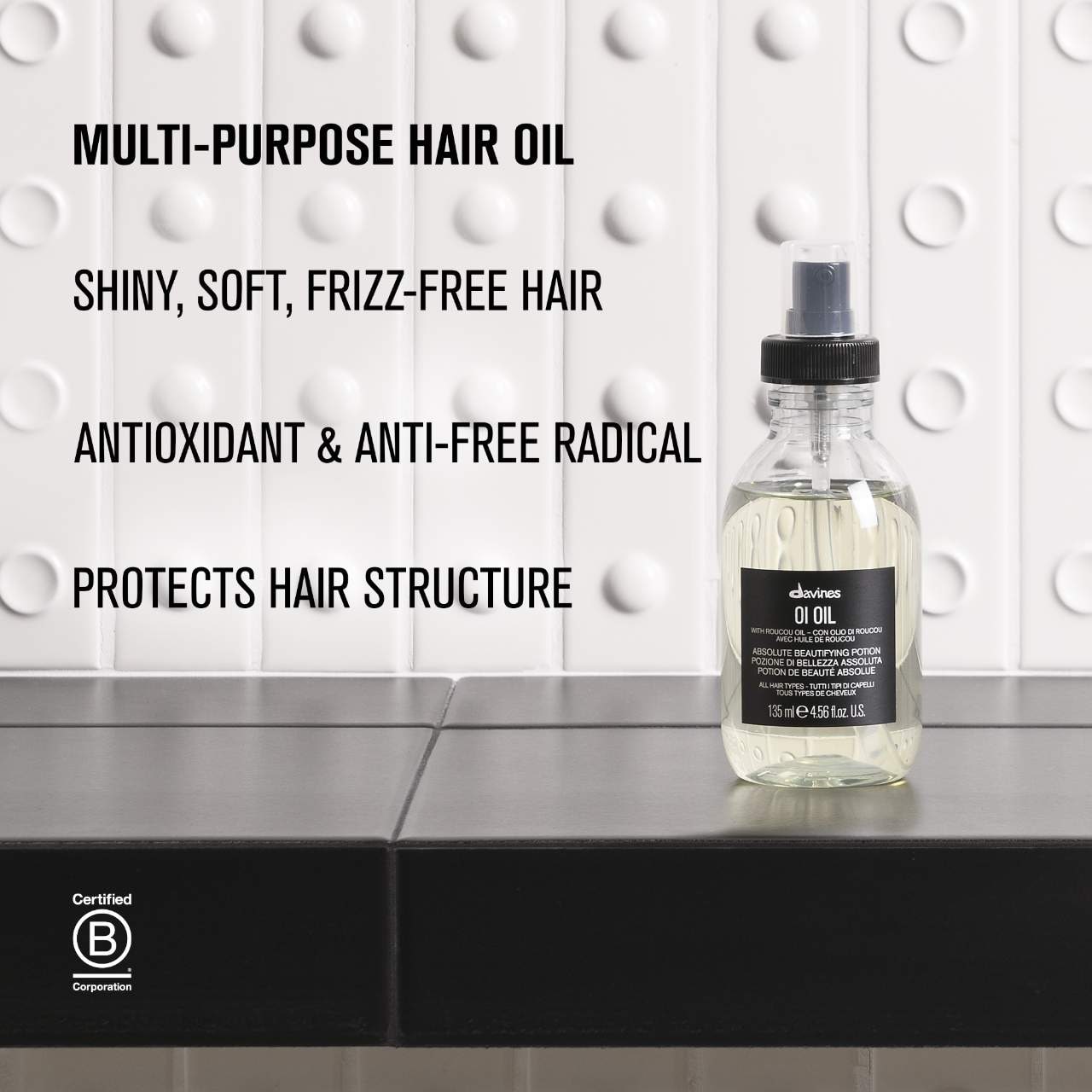 Mini OI Hair Oil for Softness and Shine - Davines | Sephora