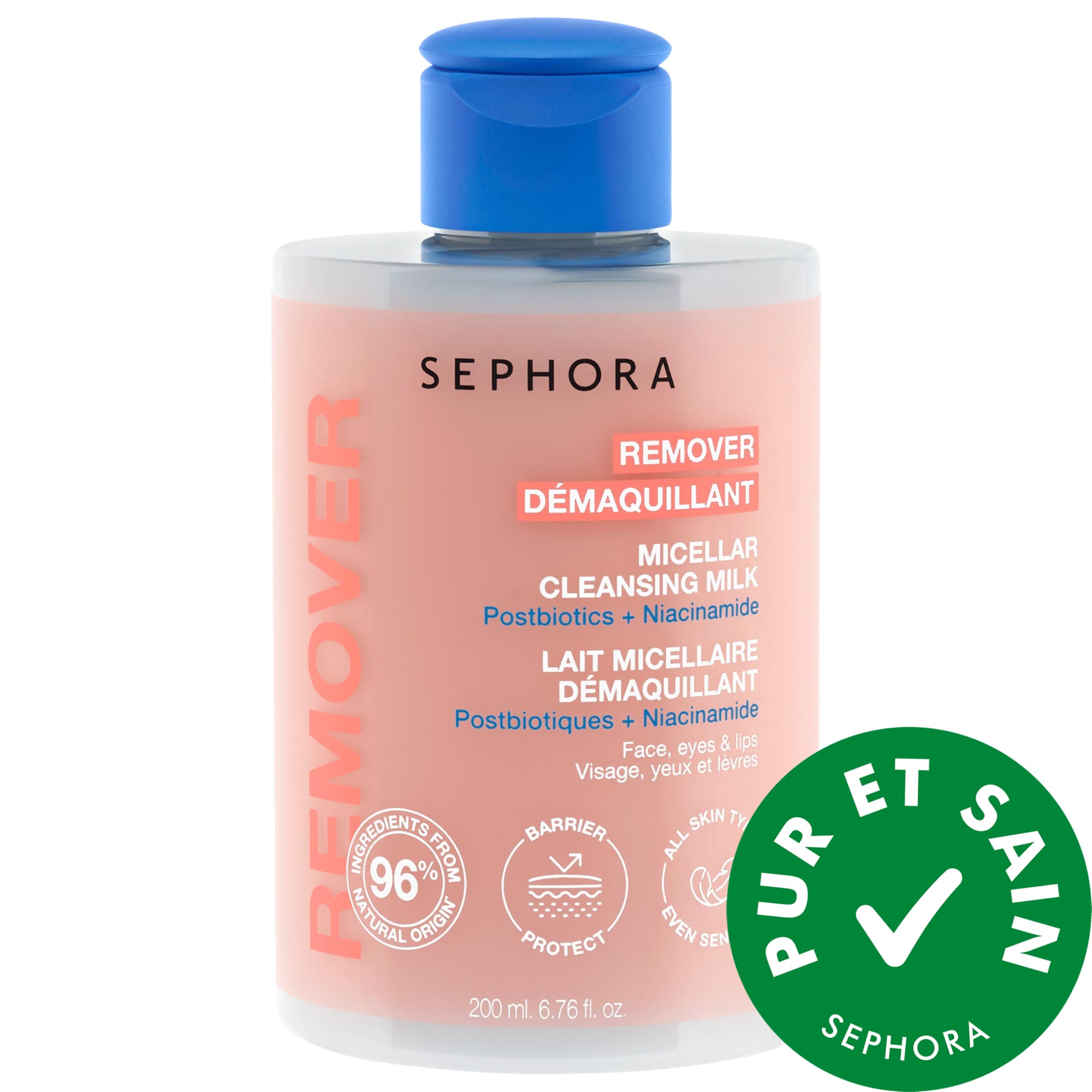 SEPHORA COLLECTION Lait nettoyant micellaire avec postbiotiques et niacinamide 6.76 oz / 200 ml