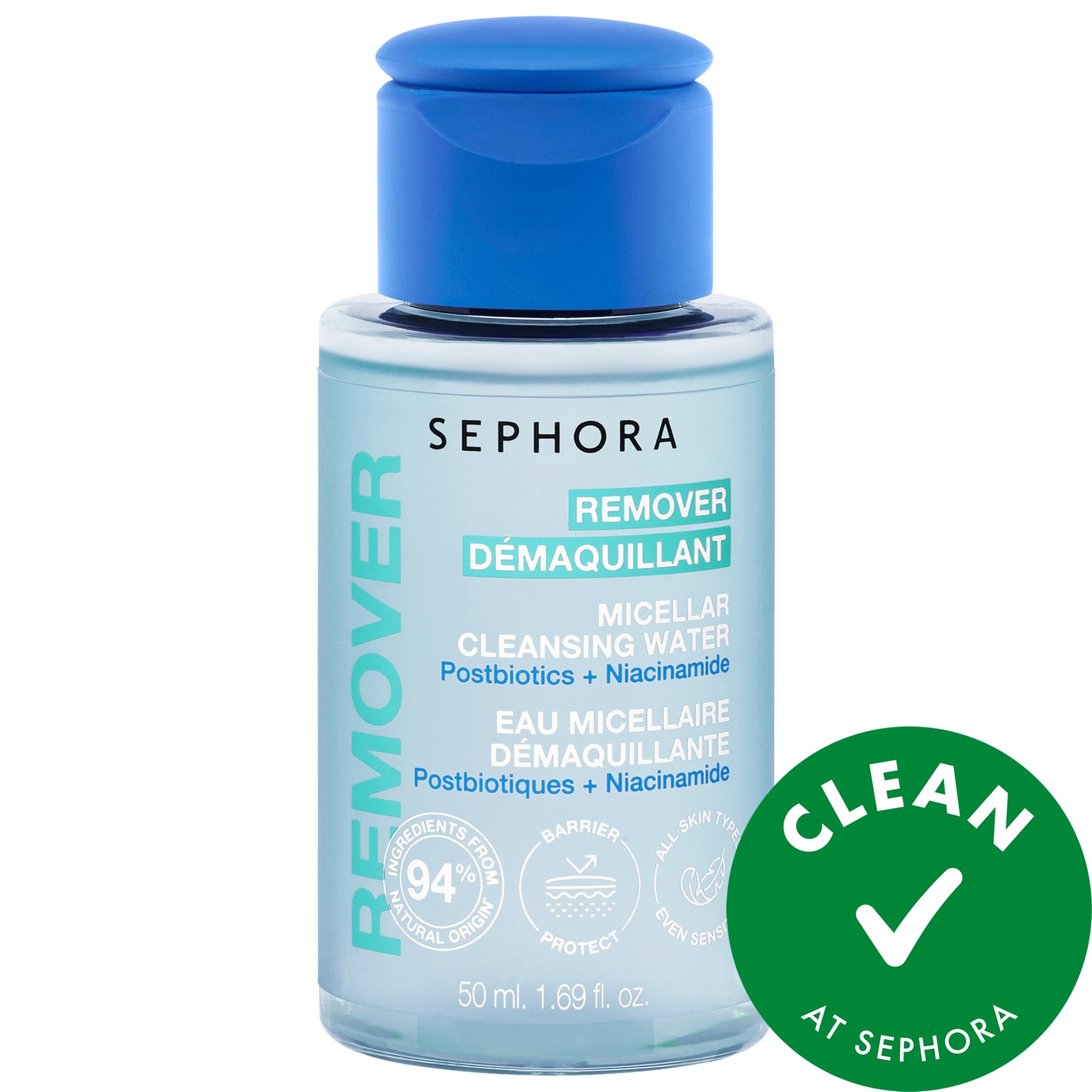 Thumbnail of SEPHORA COLLECTION Mini Micellar Cleansing Water with Postbiotics + Niacinamide 1.69 oz. / 50 ml