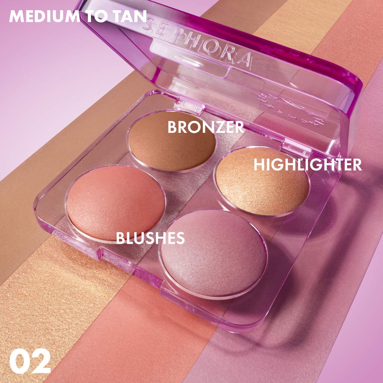 Палетка бронзера, румян и хайлайтера для лица Sephora Collection Colorful — фото 4