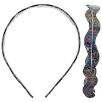 Chunks - Wavy Headband in Dark Sparkle