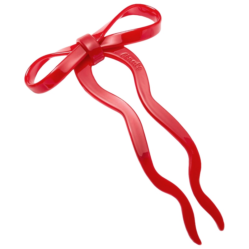 Large Red Bow Hair Pin