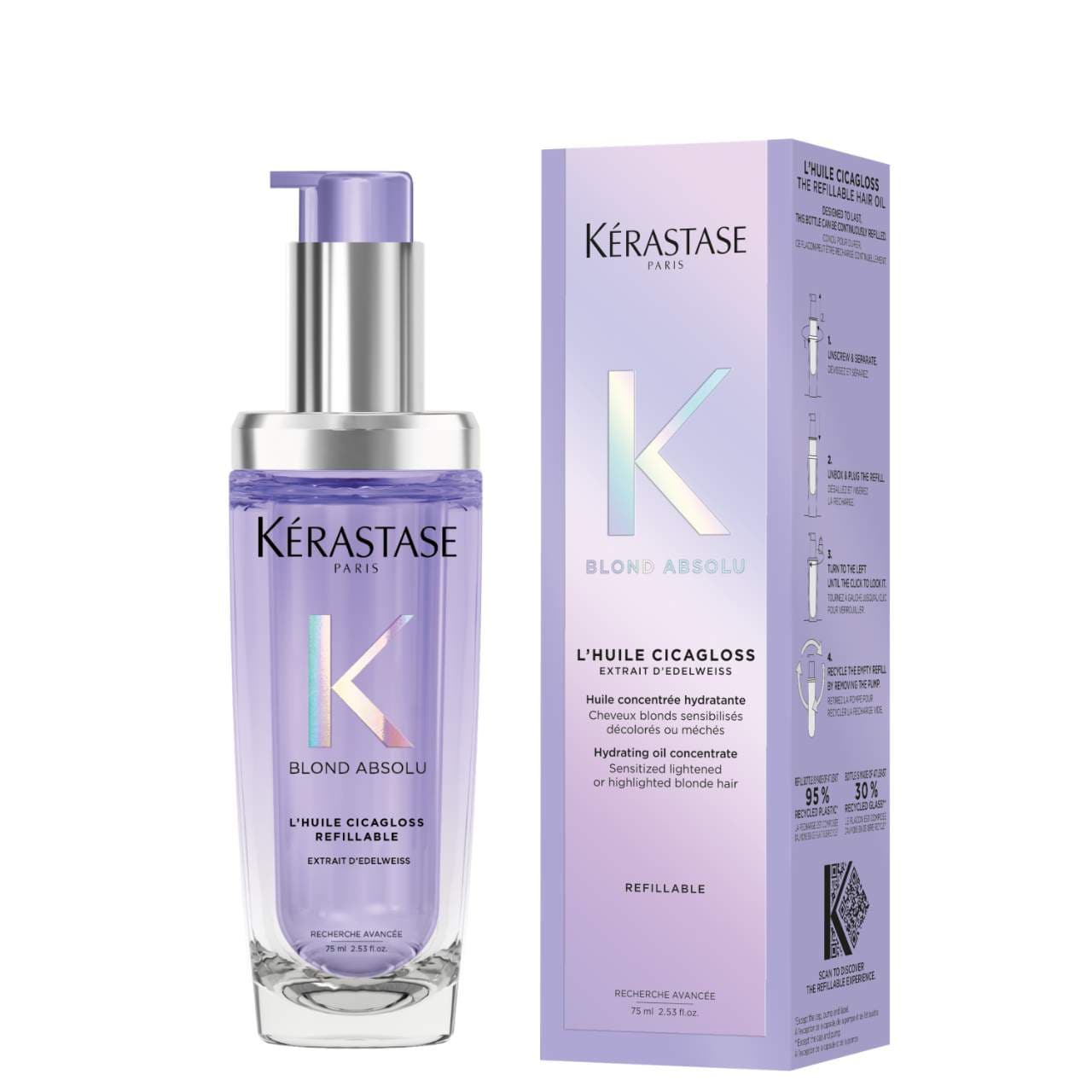 Blond Absolu Hair Oil, L'Huile Cicagloss Refillable - Ké