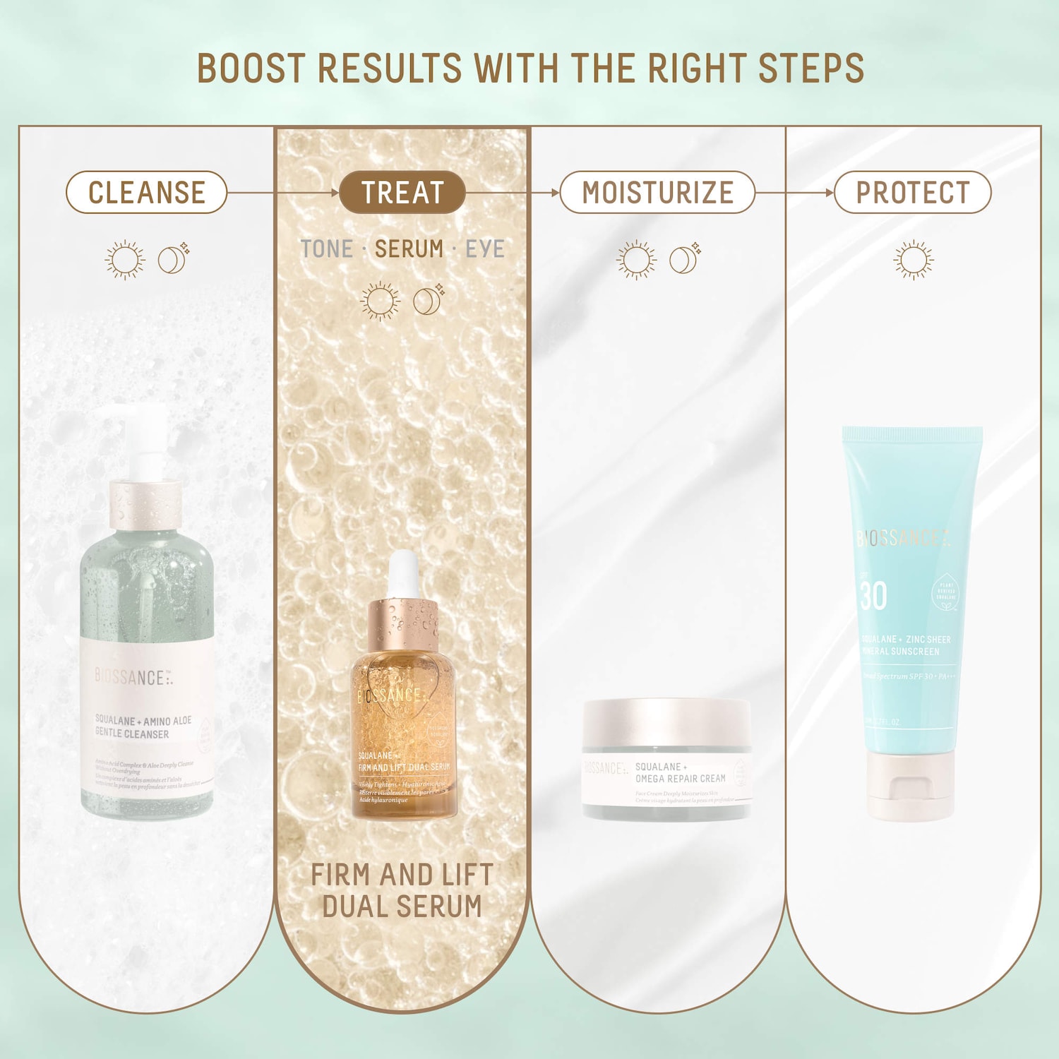 Firm and Lift Hydrating Dual Serum with Hyaluronic Acid + Squalane