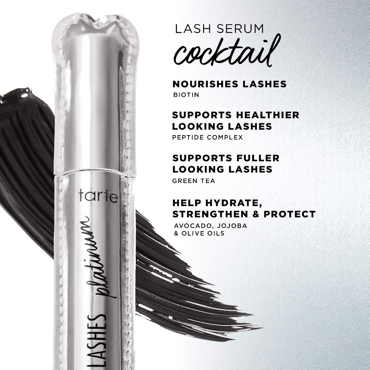 Тушь Tarte Lights, Camera, Lashes 4-in-1 для объёма платиновая — фото 3