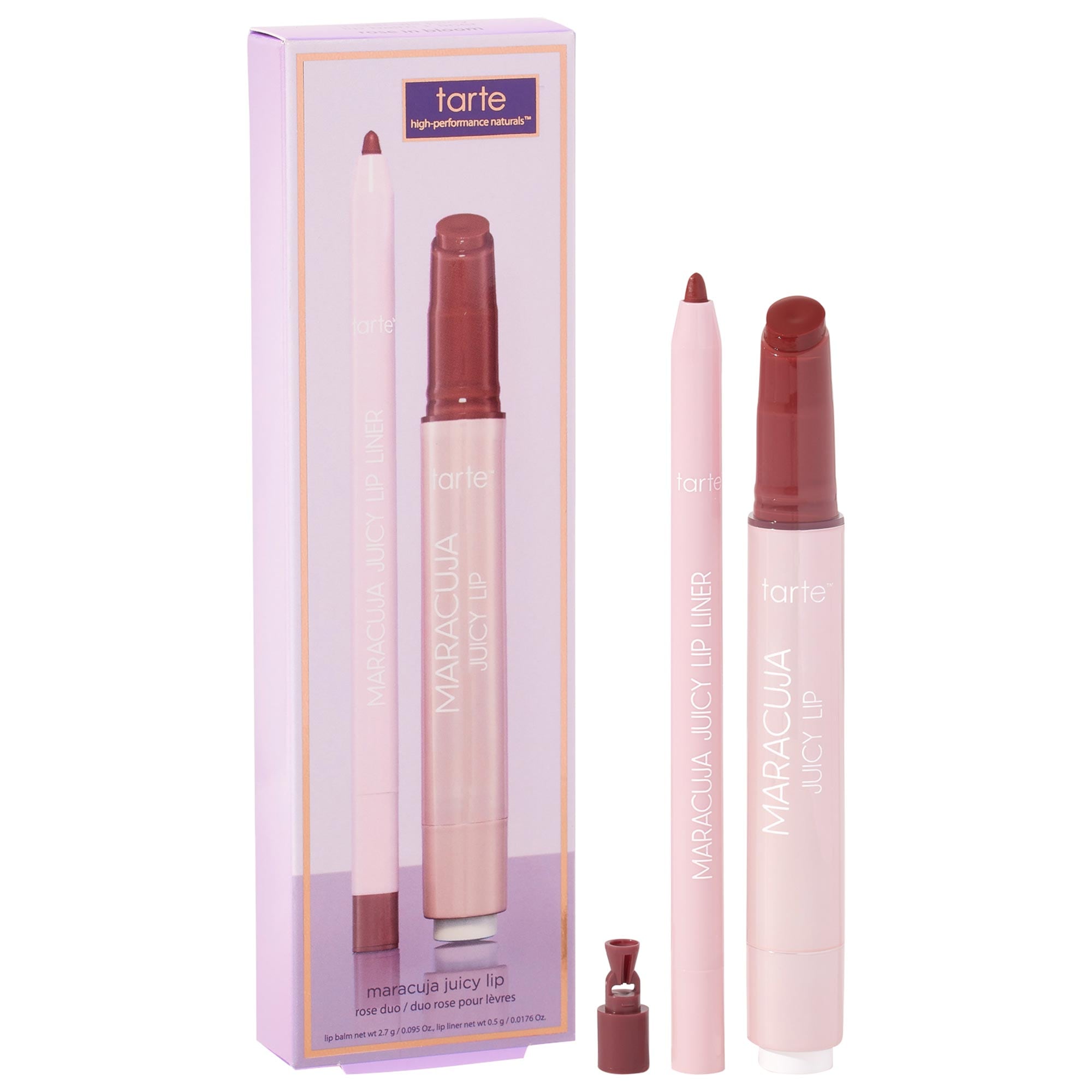 tarte maracuja juicy lip hydrating balm Rose duo Bloom 0.095 oz / 2.7 g