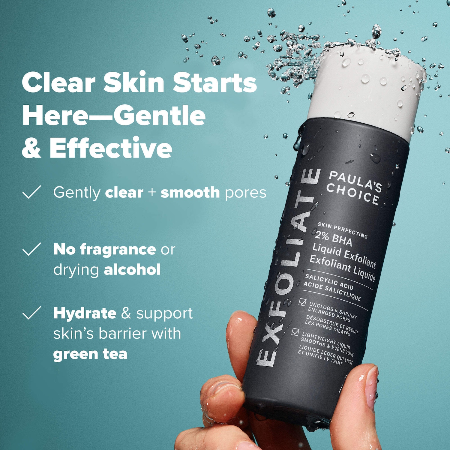 Lotion tonique exfoliante Skin Perfecting 2 % BHA pour une peau nette