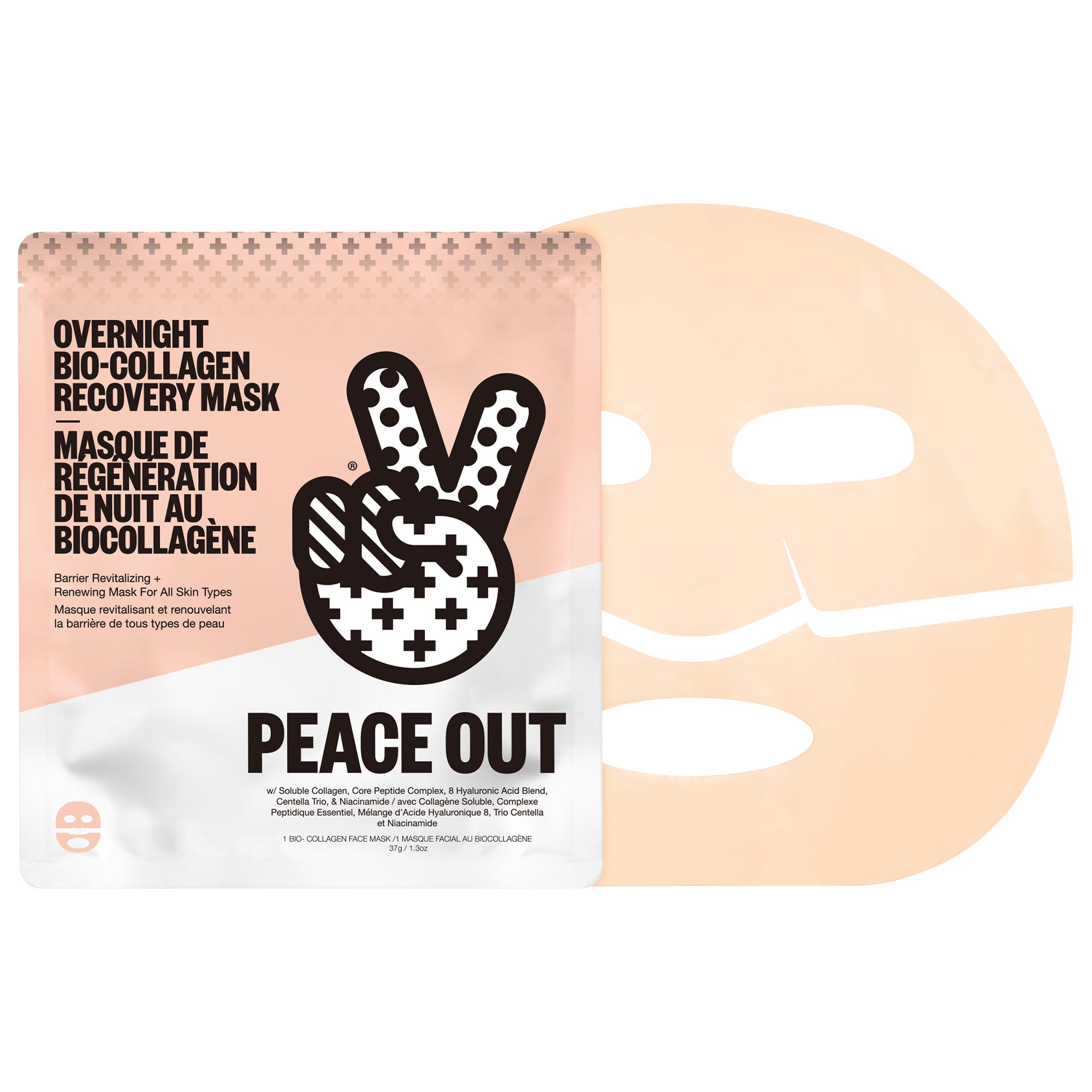 Peace Out Overnight Barrier Hydrating Bio-Collagen Recovery Mask 1.3 oz / 37 g