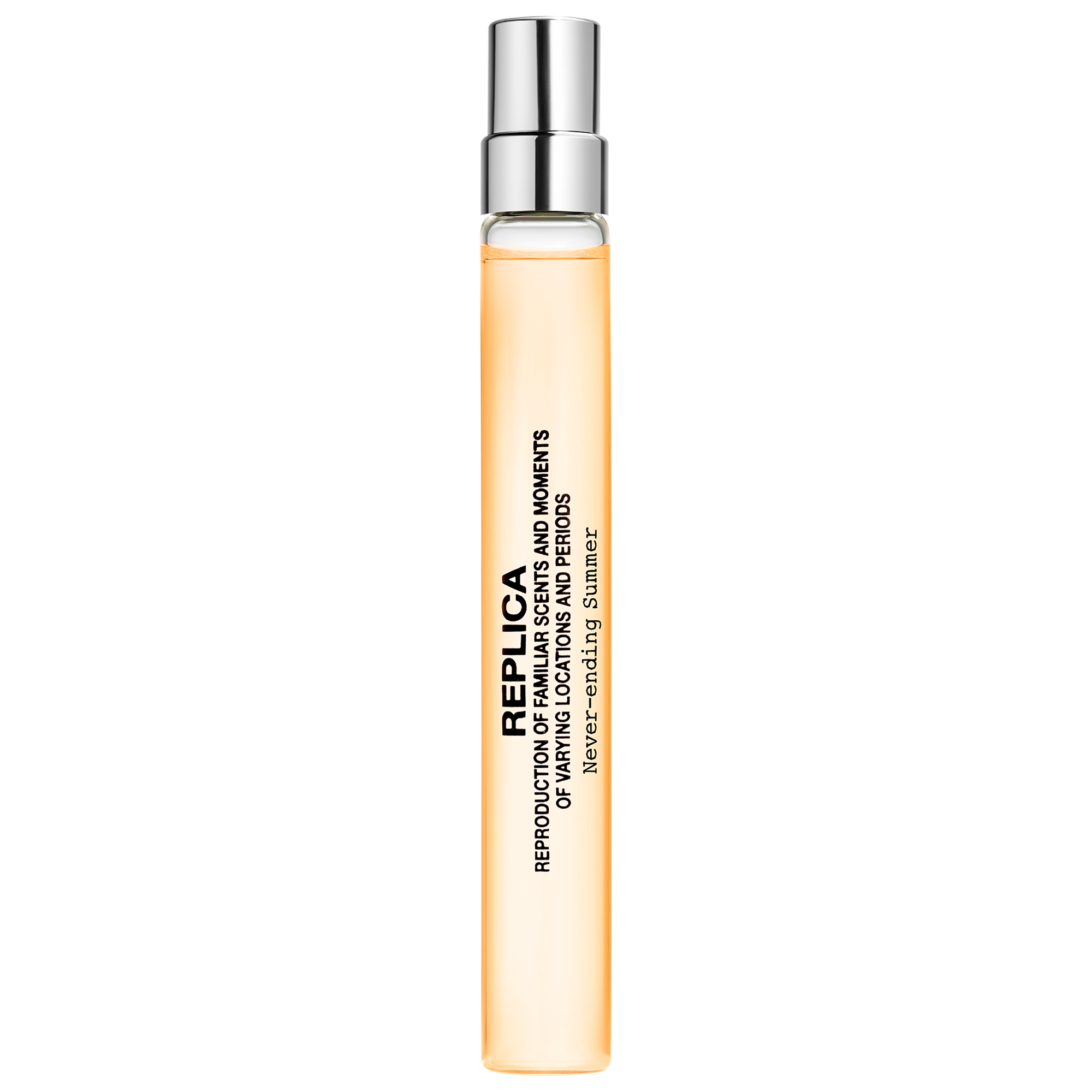 Maison Margiela 'REPLICA' Never-ending Summer Eau de Toilette with Orange and Spritz Accord Travel Spray 0.33 oz / 10 mL eau de toilette spray