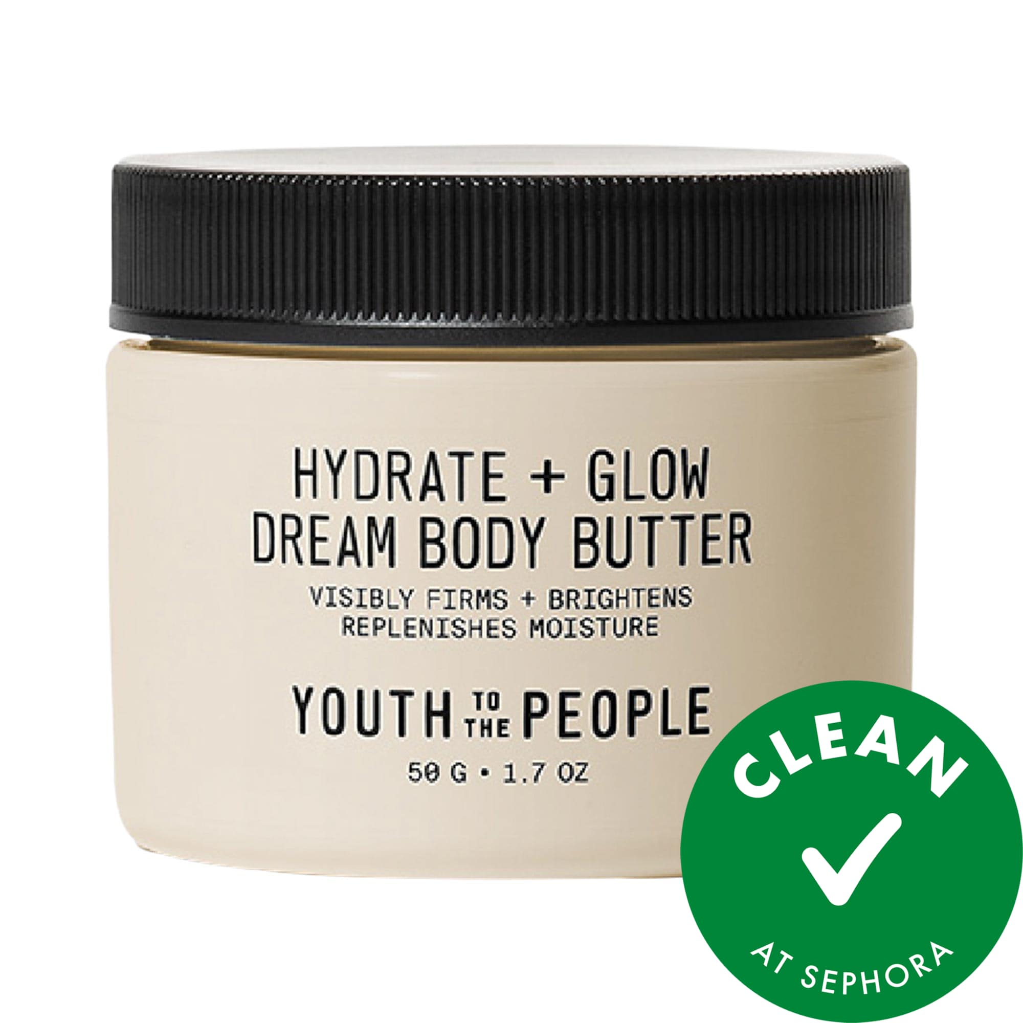 Youth To The People Mini Superberry Firm + Glow Dream Body Butter with Niacinamide, Hyaluronic Acid + Antioxidants 1.7 oz/50 g