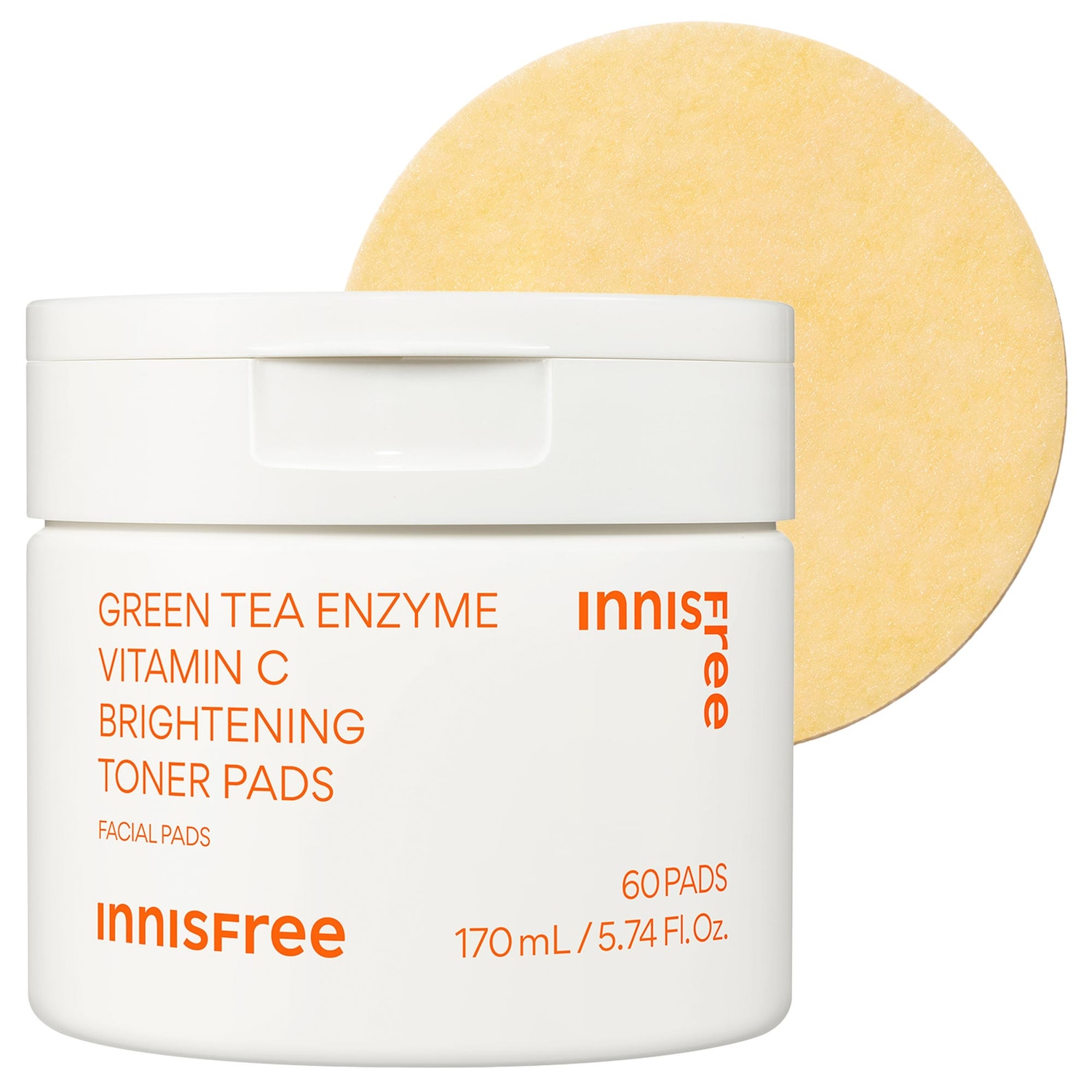 Осветляющие тонер-пэды innisfree Daily с витамином C и ниацинамидом от пигментных пятен