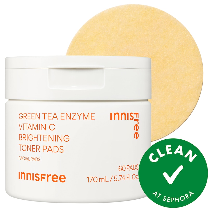 Daily Vitamin C Korean Brightening Toner Pads with Niacinamide for Dark Spots​