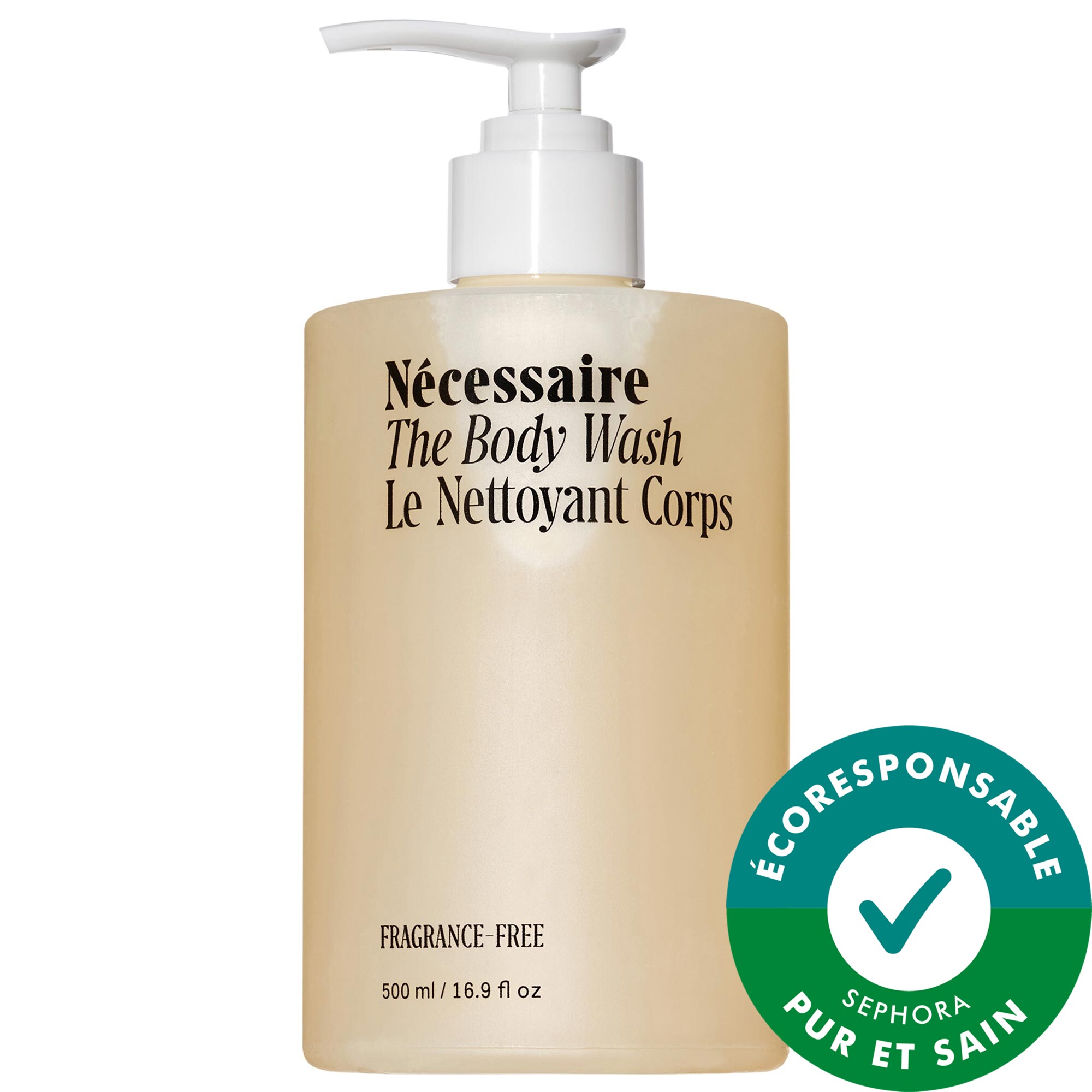 Nécessaire Le nettoyant pour le corps sans parfum réparateur de barrière avec 5 % de niacinamide, cinq céramides essentiels et de l'acide hyaluronique 16.9 oz / 500 mL