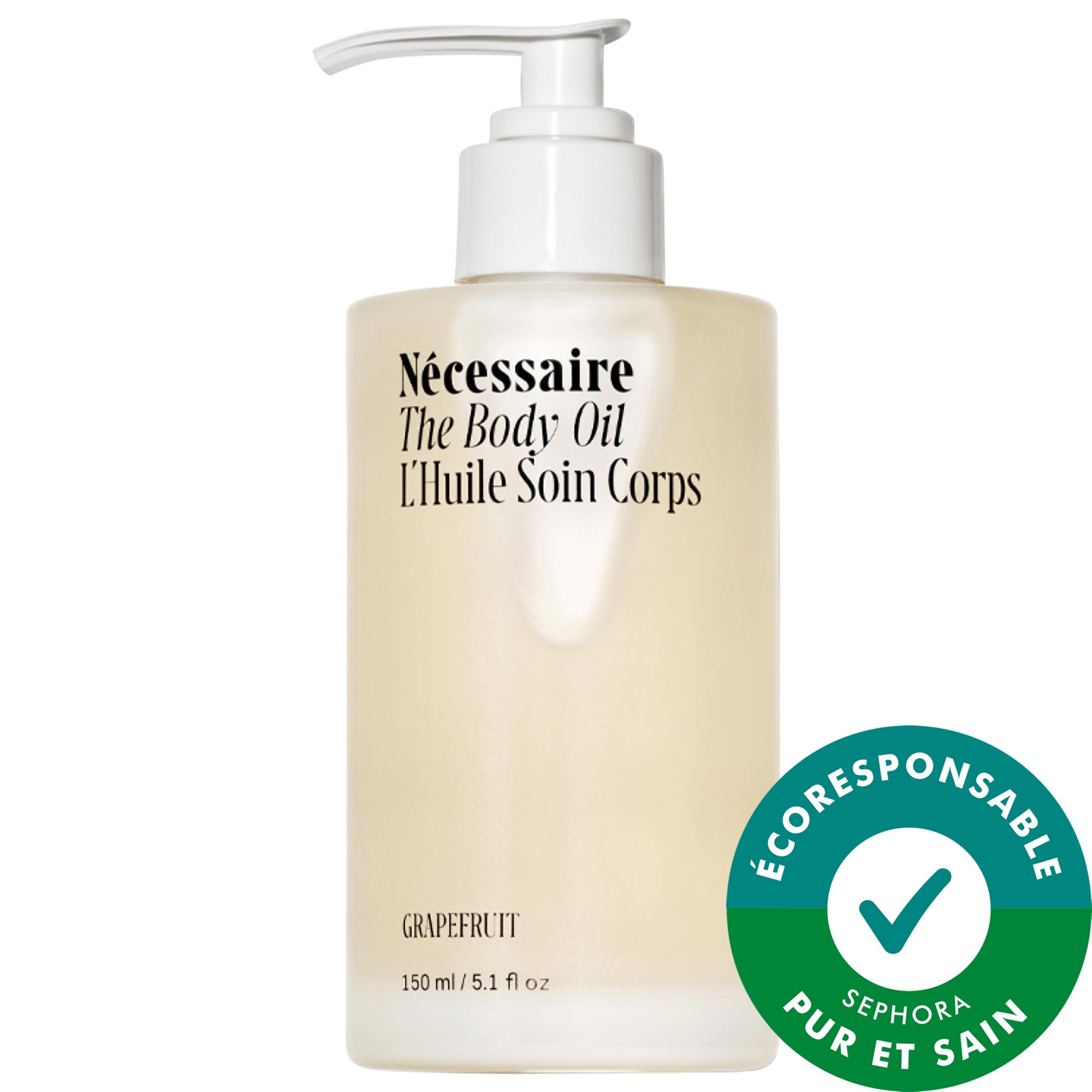 Nécessaire Huile de soin multi-éléments nutritifs avec peptides, céramides et capsaïcine The Body Oil Grapefruit Pamplemousse 5.1 oz / 150 ml