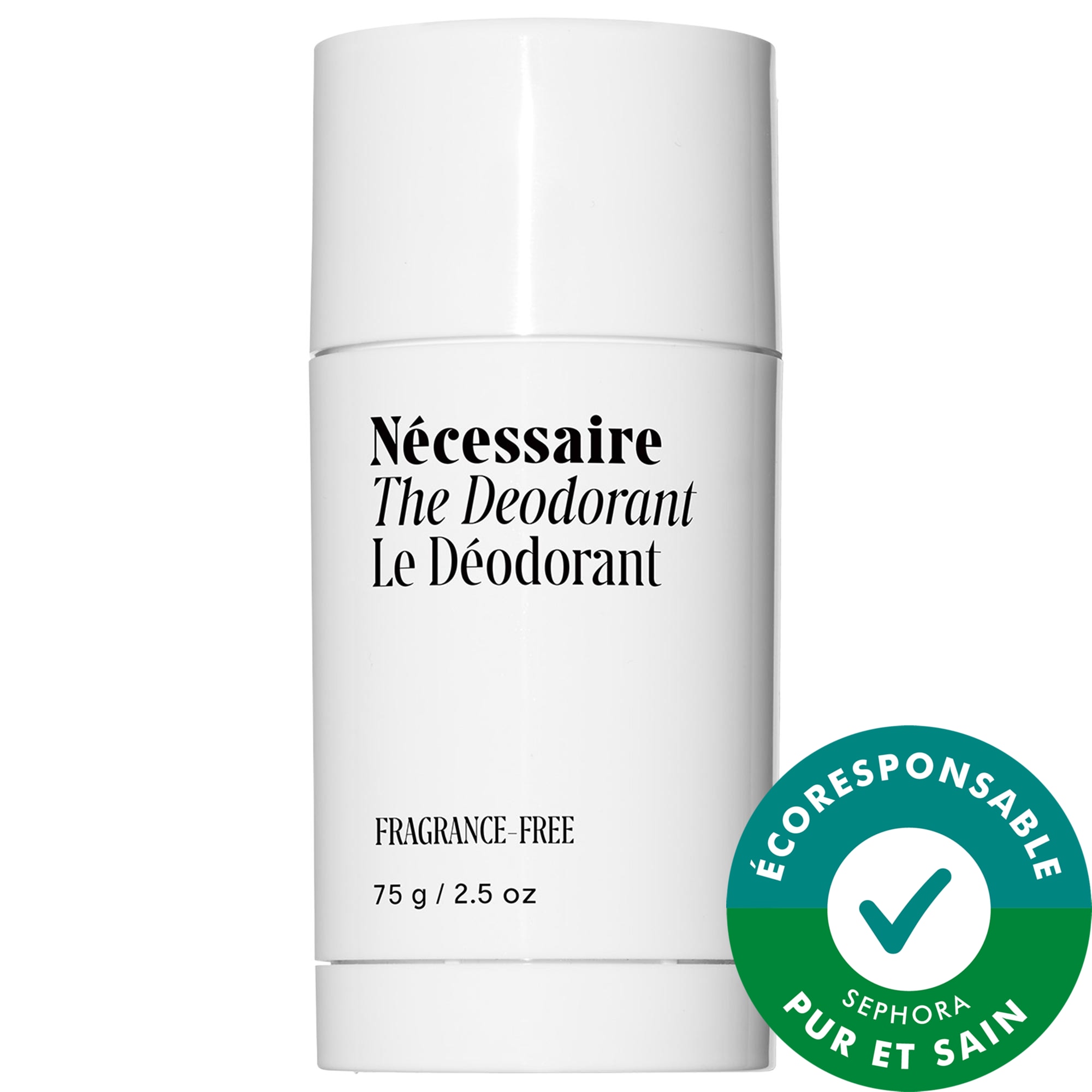Nécessaire Déodorant sans parfum: déodorant avec acide mandélique extra-fort sans aluminium 2.5 oz / 73.9 mL