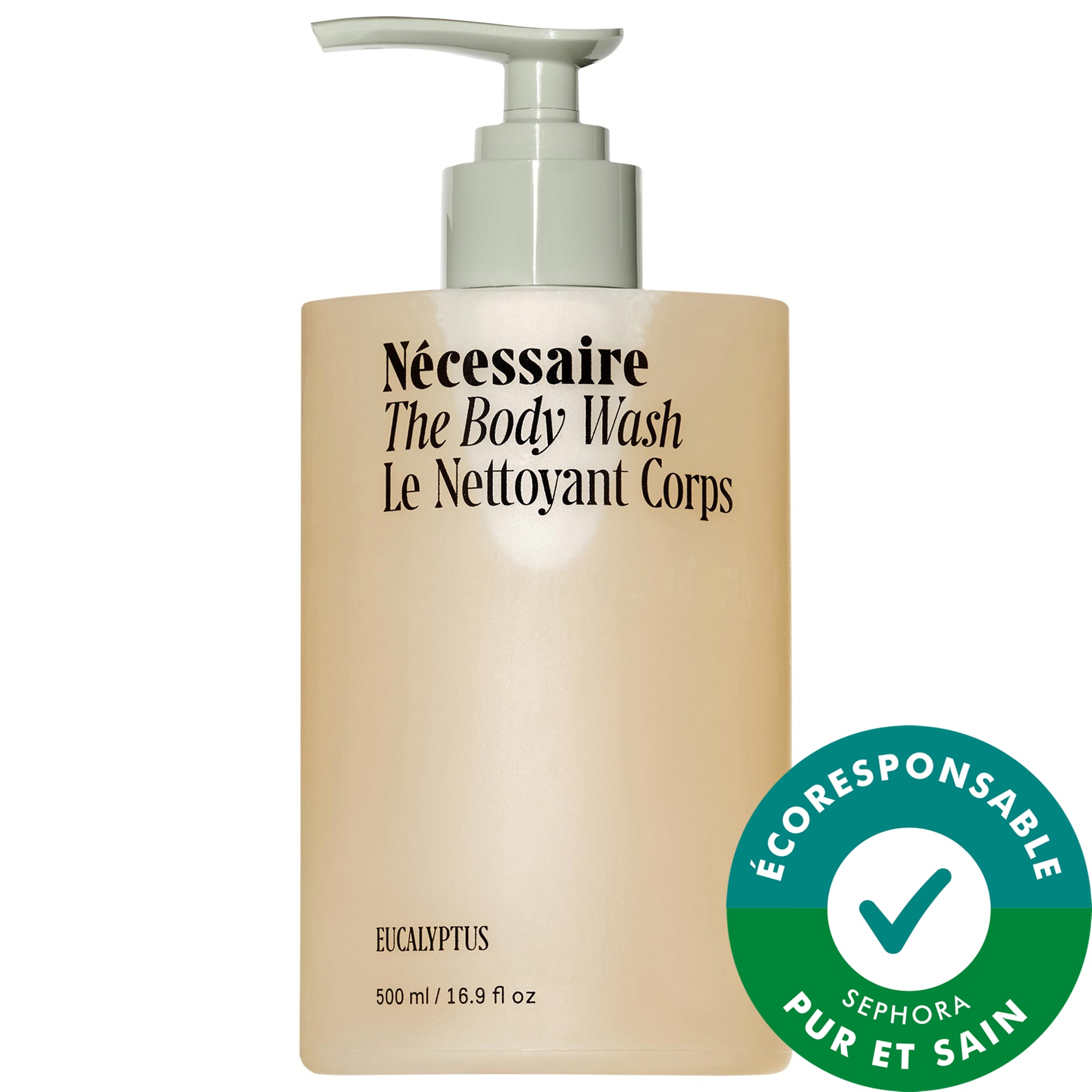 Nécessaire Nettoyant Corps Eucalyptus, un soin nettoyant nourrissant avec huiles riches en lipides + niacinamide 16.9 oz / 500 mL Eucalyptus