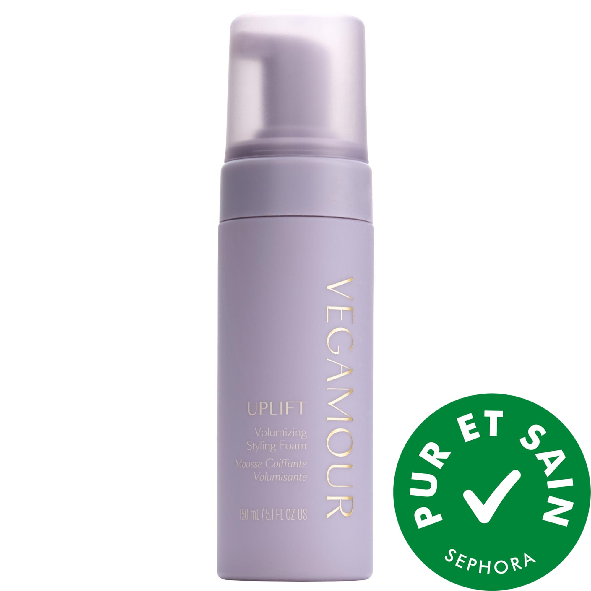 Vegamour Mousse coiffante volumisante UPLIFT pour cheveux fins, plats et clairsemés 5 fl oz/147 ml