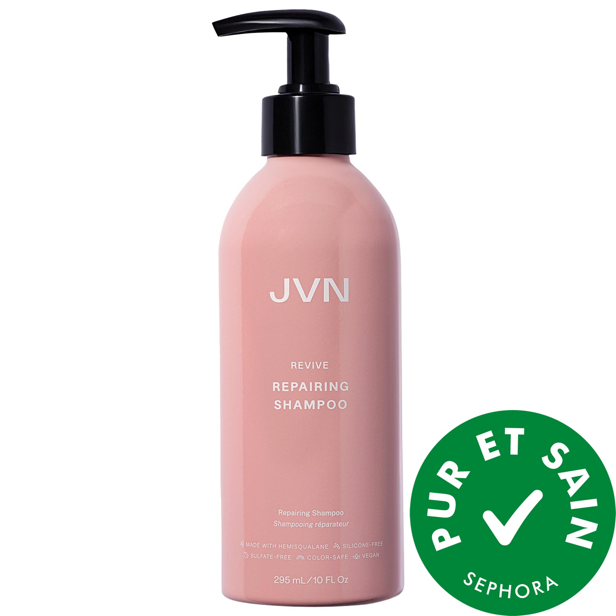 JVN Shampoing réparateur Revive pour cheveux abîmés et colorés 10 oz / 295 mL