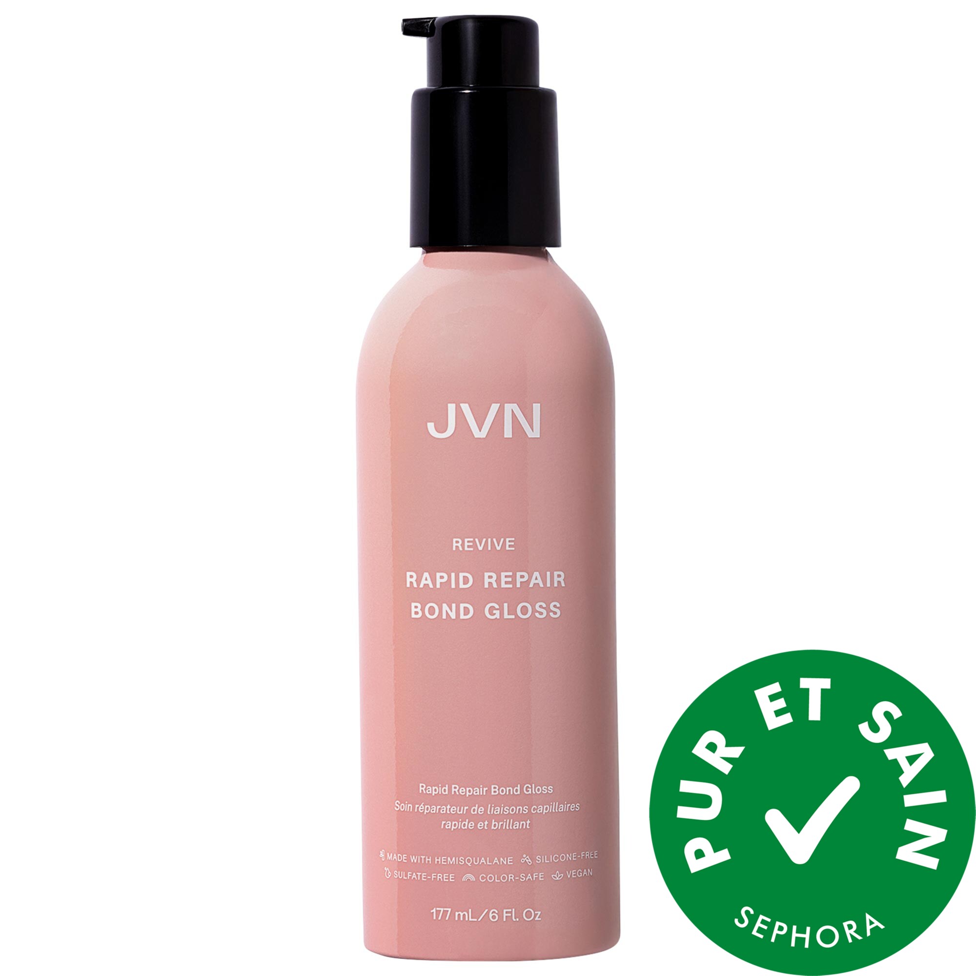 JVN Masque de soin pour les cheveux endommagés Revive Rapid Repair Bond Gloss Shine 6 oz / 177 mL