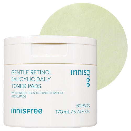 Успокаивающие тонер-пэды innisfree Daily с ретинолом и салициловой кислотой