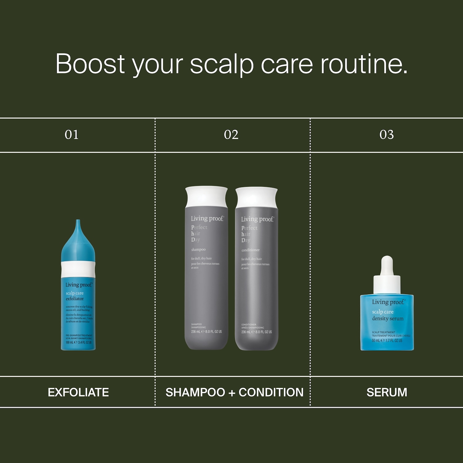 Scalp Care Density Serum for Thinning & Greying Hair Value Trio