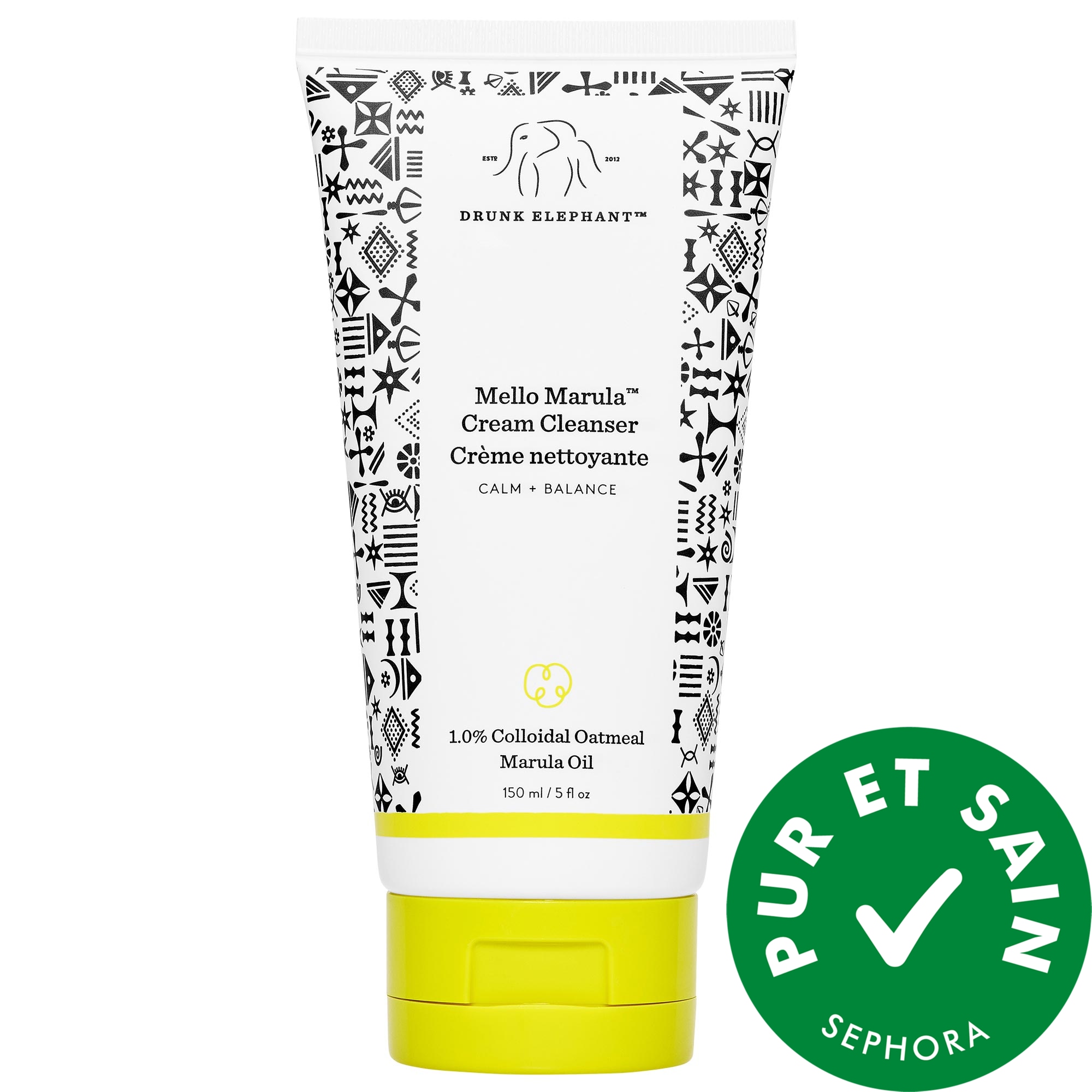 Drunk Elephant Crème nettoyante Mello Marula avec avoine colloïdale à 1 % 5 oz / 150 mL