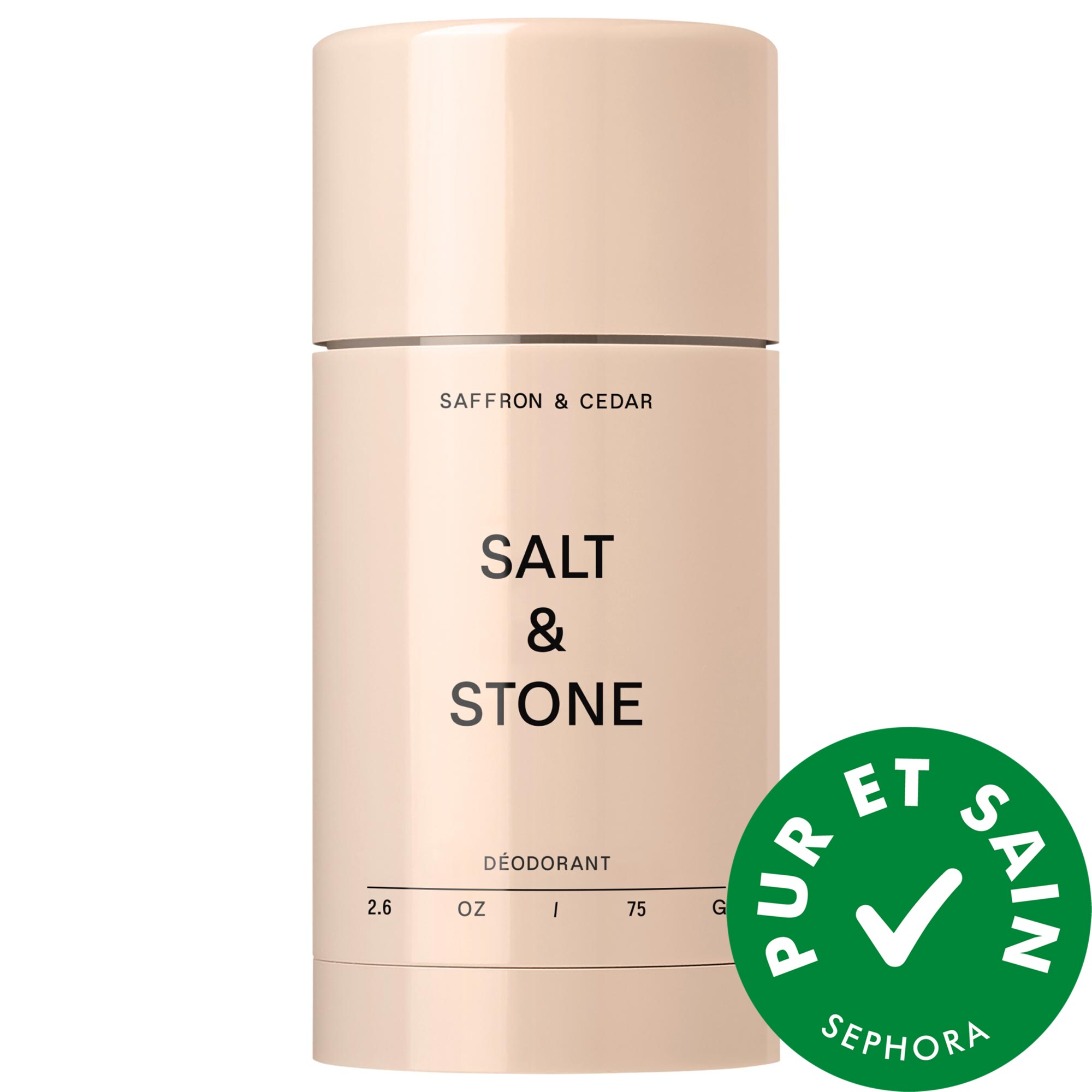 Salt & Stone Déodorant sans aluminium extra-fort de safran et cèdre 2.6 oz / 75 ml