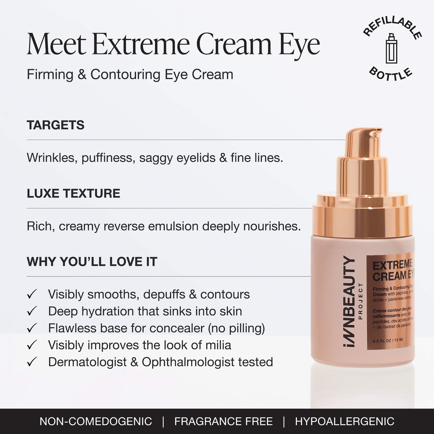 Extreme Cream Eye Firming Anti-Aging Refillable Eye Cream for