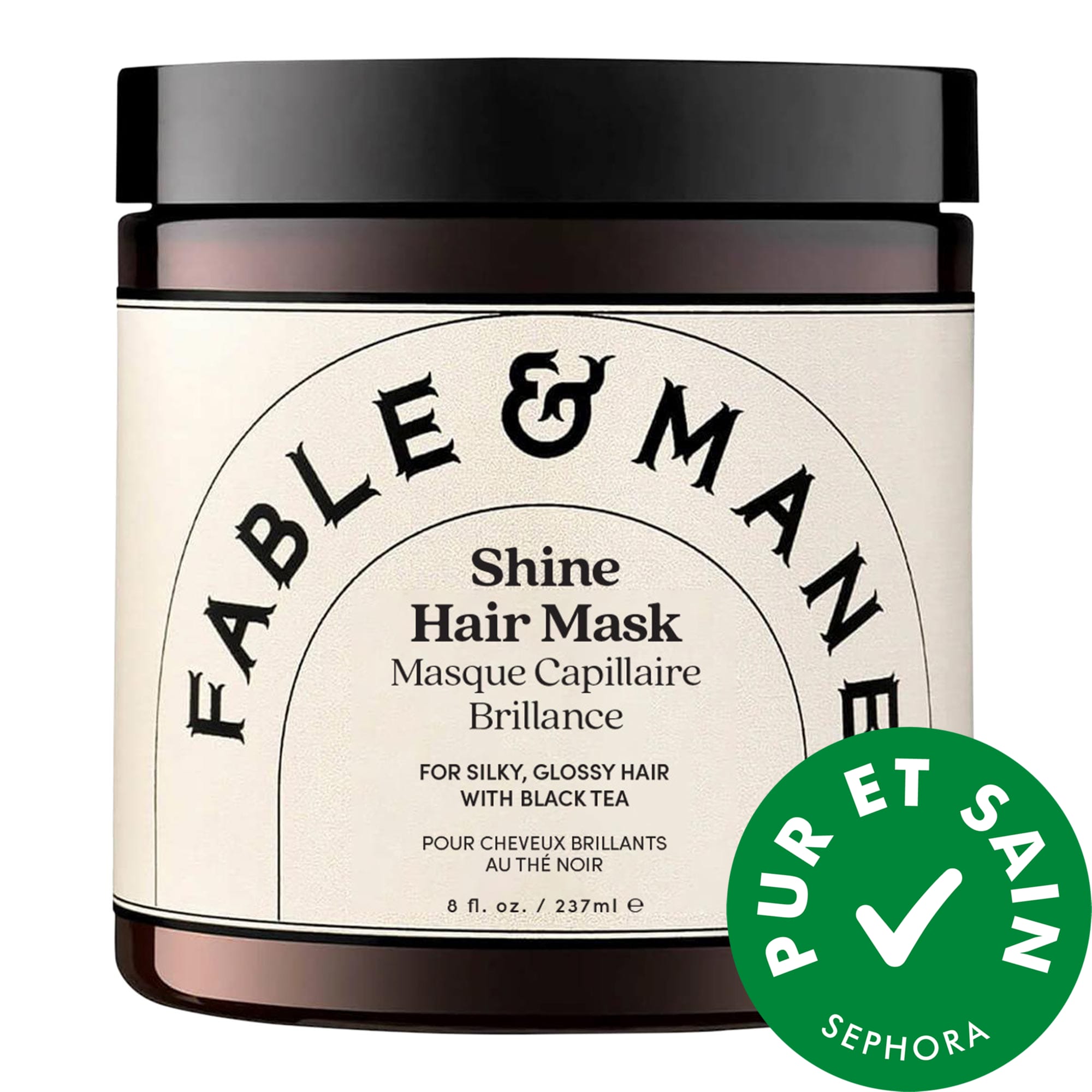 Fable & Mane Masque hydratant Shine pour cheveux fins à moyens 8 oz / 237 ml