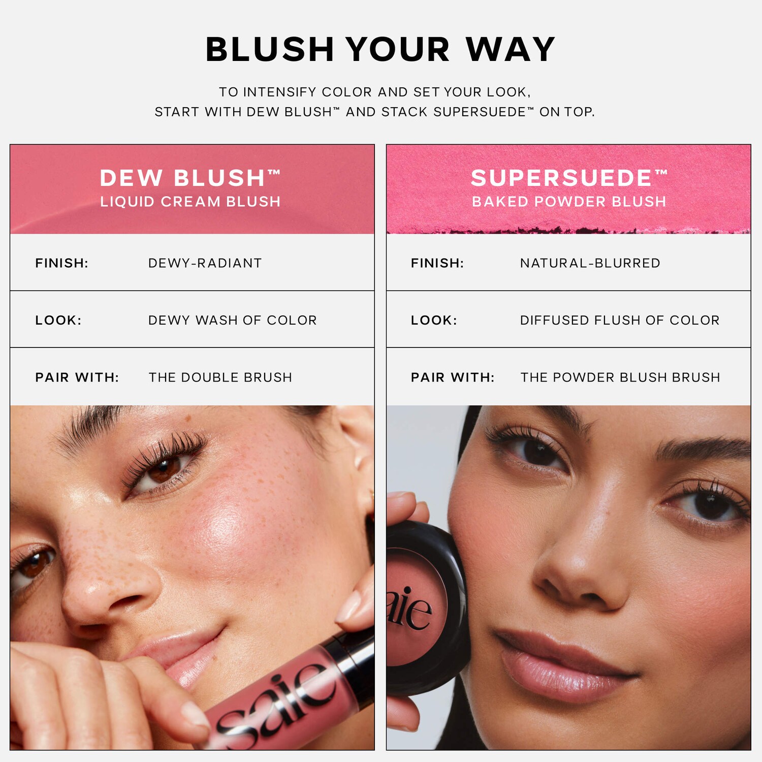 Saie SuperSuede Powder Blush - Thumbnail 2