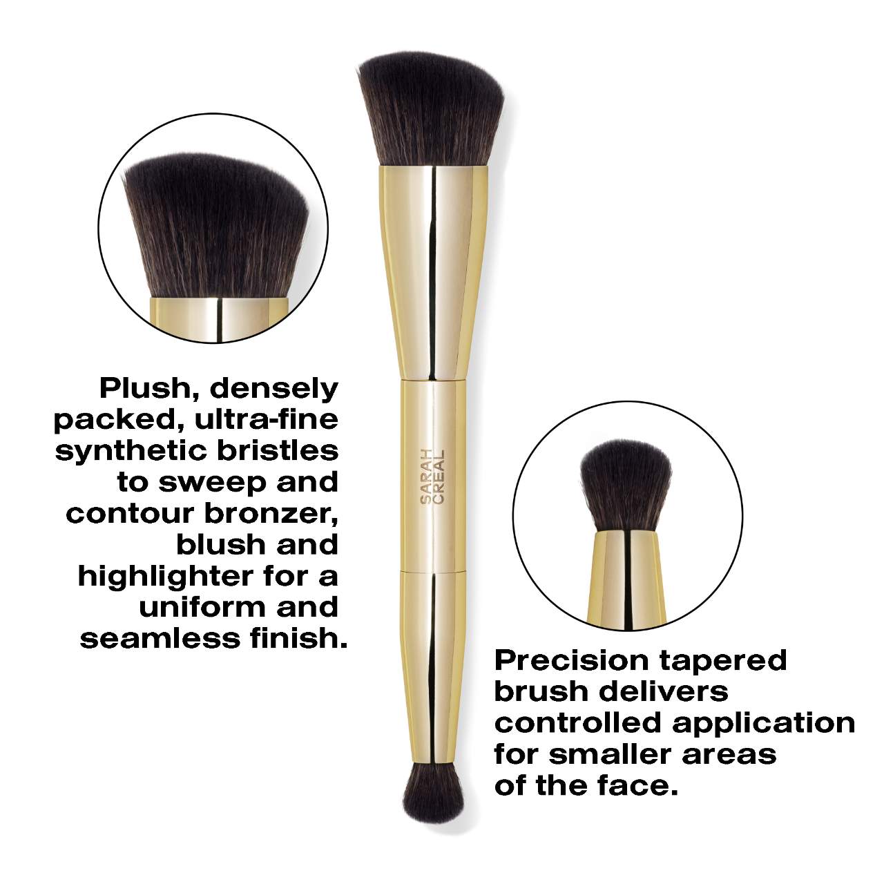 Двойная кисть для контуринга щек и глаз Sarah Creal Dual Contour Precision — фото 2