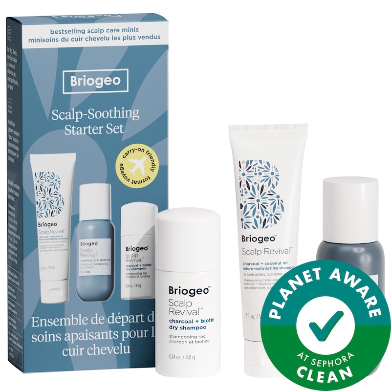 Scalp Revival™ Moisture + Detox + Refresh Minis Kit for Dry, Flaky Scalp