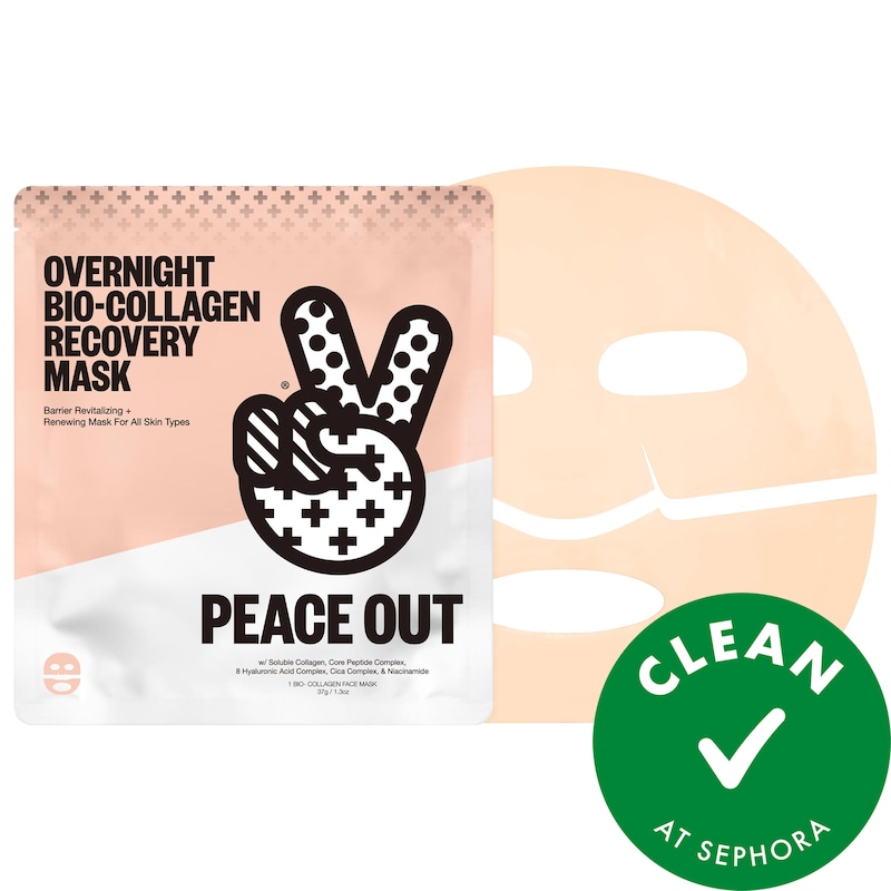 Overnight Bio-Collagen Recovery Sheet Mask with Hyaluronic Acid and Peptides