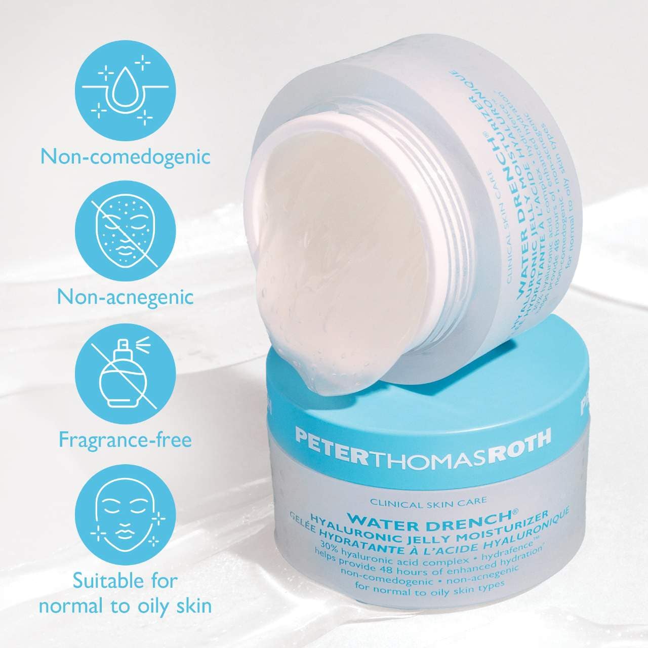 Желейный увлажняющий крем с гиалуроновой кислотой Peter Thomas Roth Water Drench — фото 5